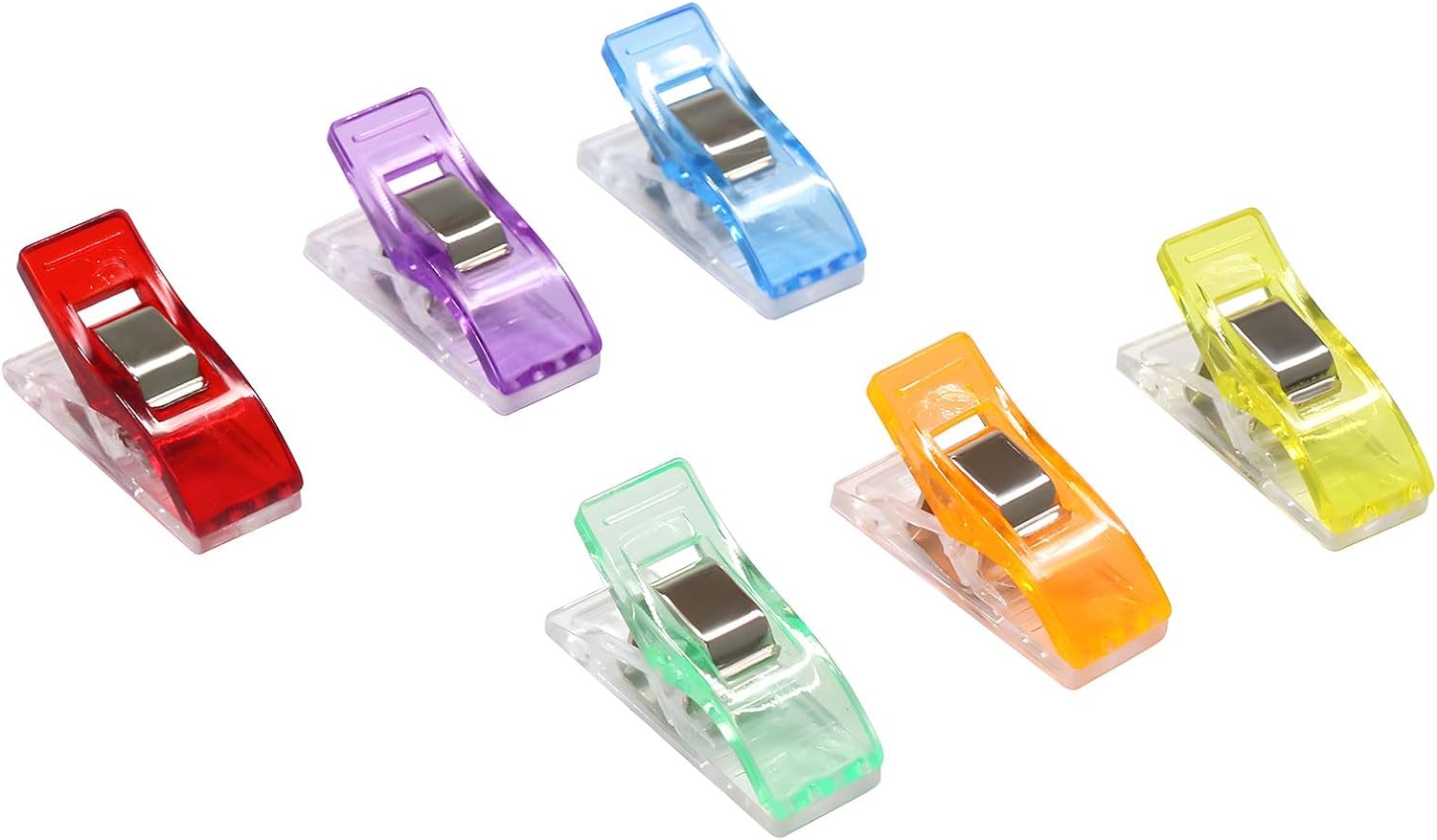 Small Sewing Fabric Clips, 48 Pcs Mini Multipurpose Quilt Clips for Quilting Crafts, Assorted Bright Colors with Plastic Box Multicolored