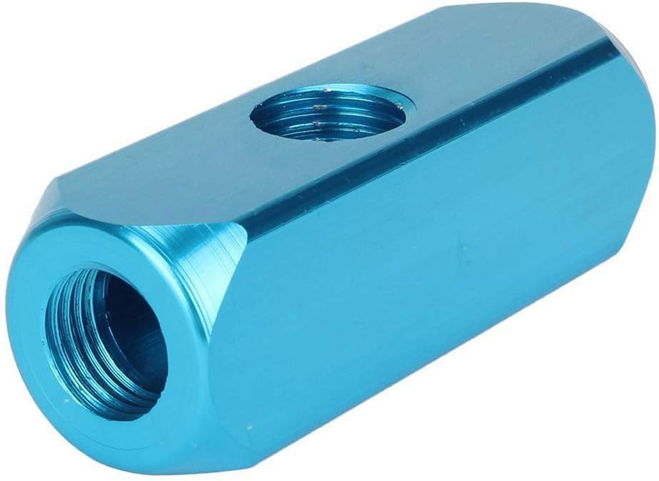 1/4" 2 Way 5 Port Aluminum Air Hose Inline Manifold Block Splitter, Pneumatic Air Compressor Manifold Fitting