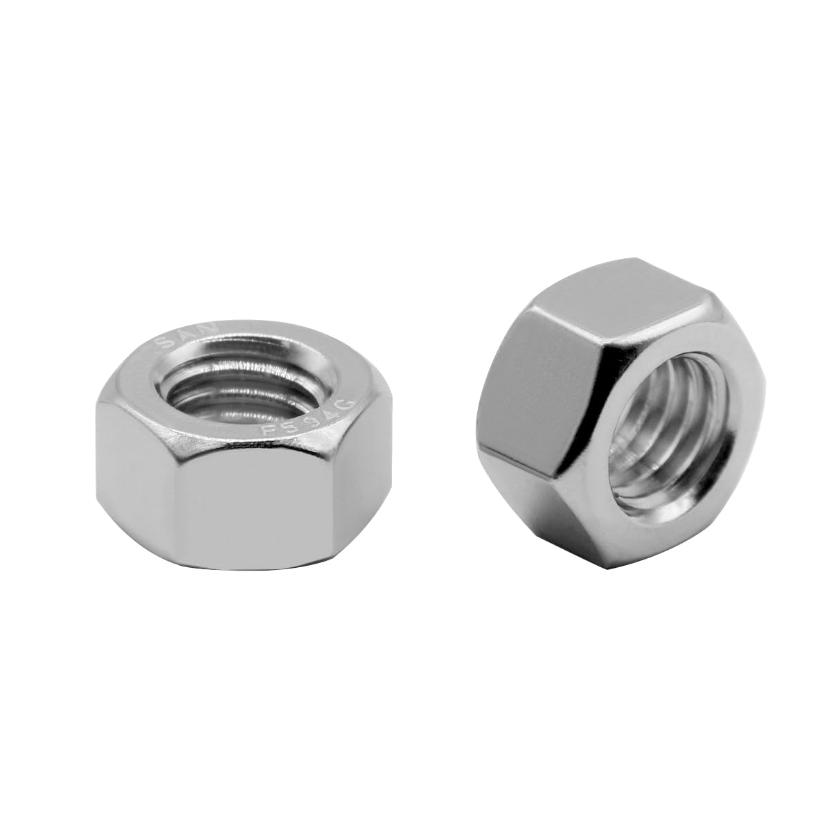 50PCS M6-1.0 Nuts 18-8 304 Stainless Hardware Nuts Commercial Grade for Boats Dock Car