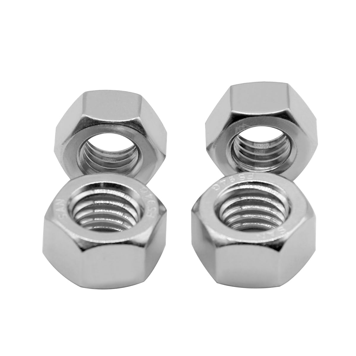 50PCS M6-1.0 Nuts 18-8 304 Stainless Hardware Nuts Commercial Grade for Boats Dock Car