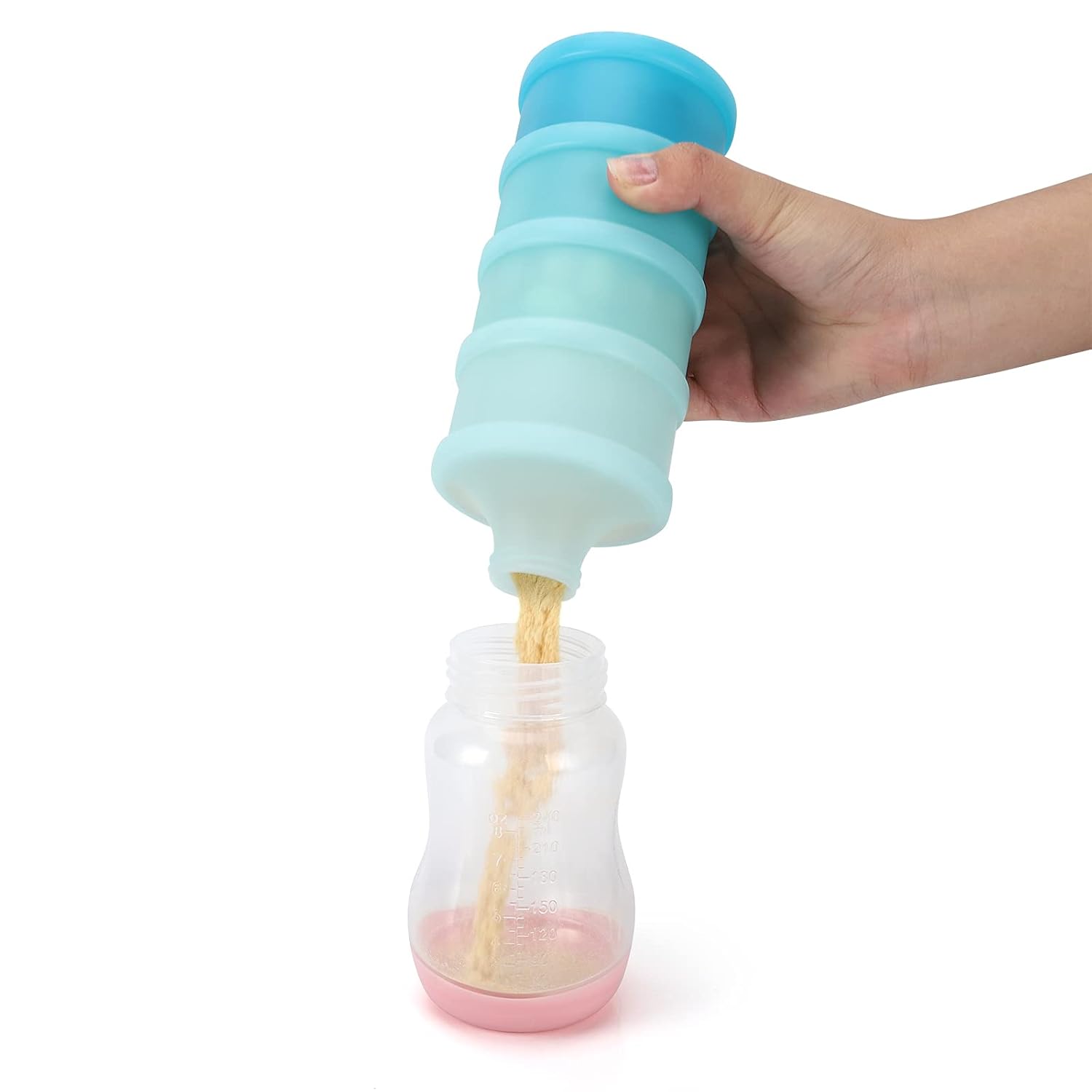 Baby Formula Dispenser On The Go, Stackable Formula Dispenser Formula Container to Go, Non-Spill Portable Milk Powder Kids Snack Storage Container, BPA Free