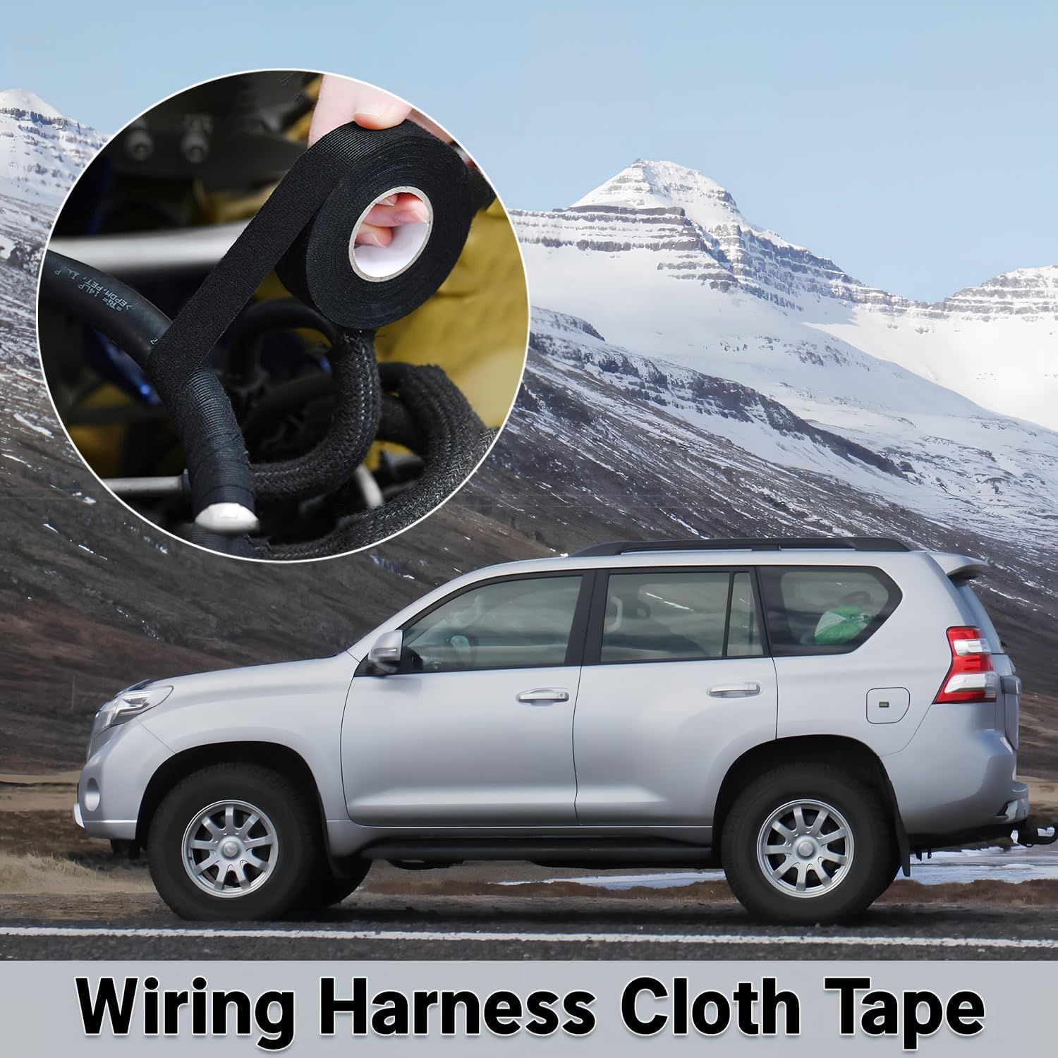 Wire Harness Tape for Electrical Automotive Engine Harness Wrap Protection Noise Damping Cables Fixed 0.59 Inch x 82 FT