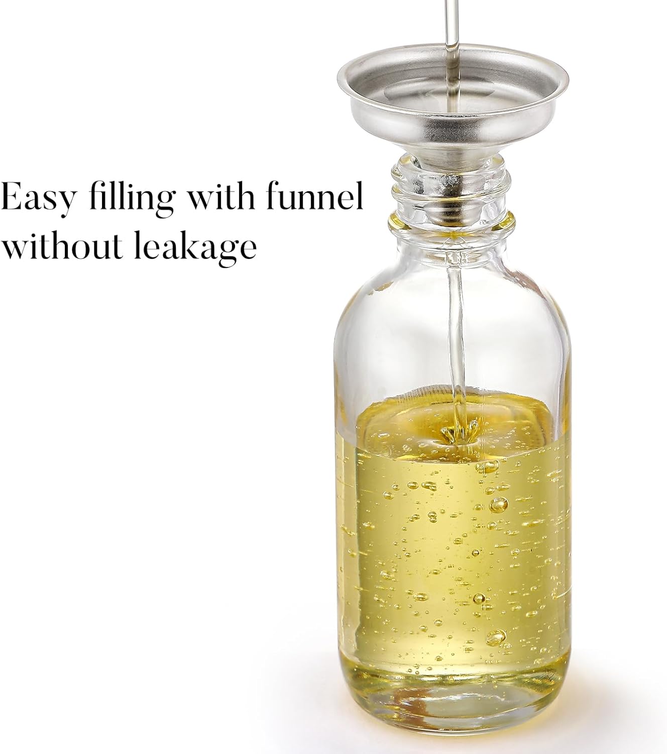 4 Pcs, 1 oz Golden Cap Clear Dropper Bottles 30ml with 1 Funnel & 4 Labels - Glass Tincture Bottles with Eye Droppers - Leakproof Essential Oil Bottles for Health, Personal Care & Beauty