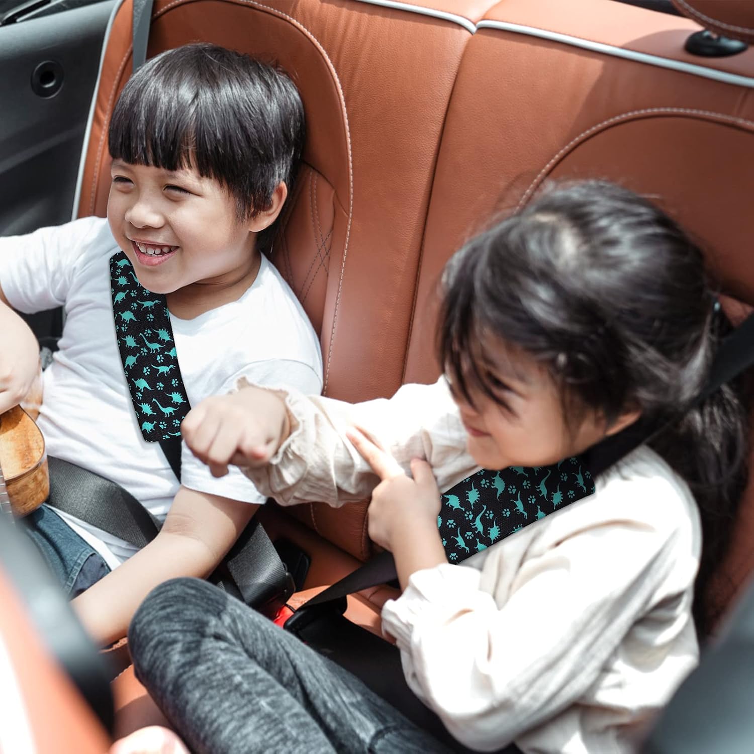 Car Seat Straps Shoulder Pads for Baby Kids,Soft Seat Belt Covers for Children, Car Seat Strap Covers for Girls Boys