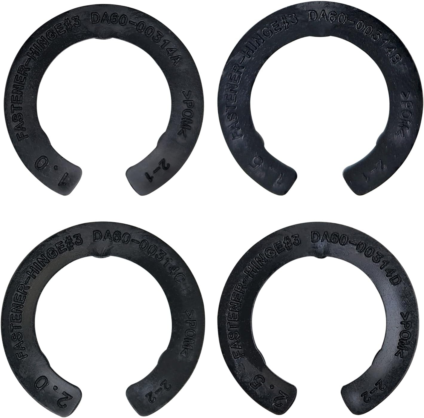 4 Pcs Upgraded DA99-04158A Hinge Shim Refrigerator Door Height Adjustment Kits, Replacement Parts for Samsung 3282540, DA60-00314C, PS6448337 AP5668209,4 Different Thickness