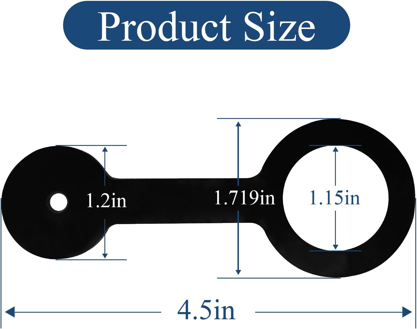 2 Pcs RV Shower Door Latch Strap, Silicone, Black, Fits Most Shower Doors for RV/Camper/Motorhome/Third Wheel, Compatible with Forest River #F100158276 and Jayco #0273349