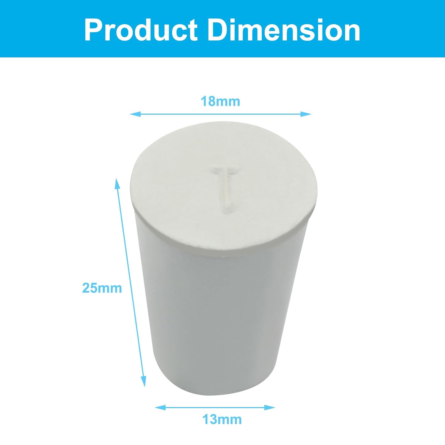 10 Pcs White Solid Rubber Stoppers 1# Tapered Lab Bungs Solid Rubber Stoppers Tapered Lab Seal Rubber Stoppers