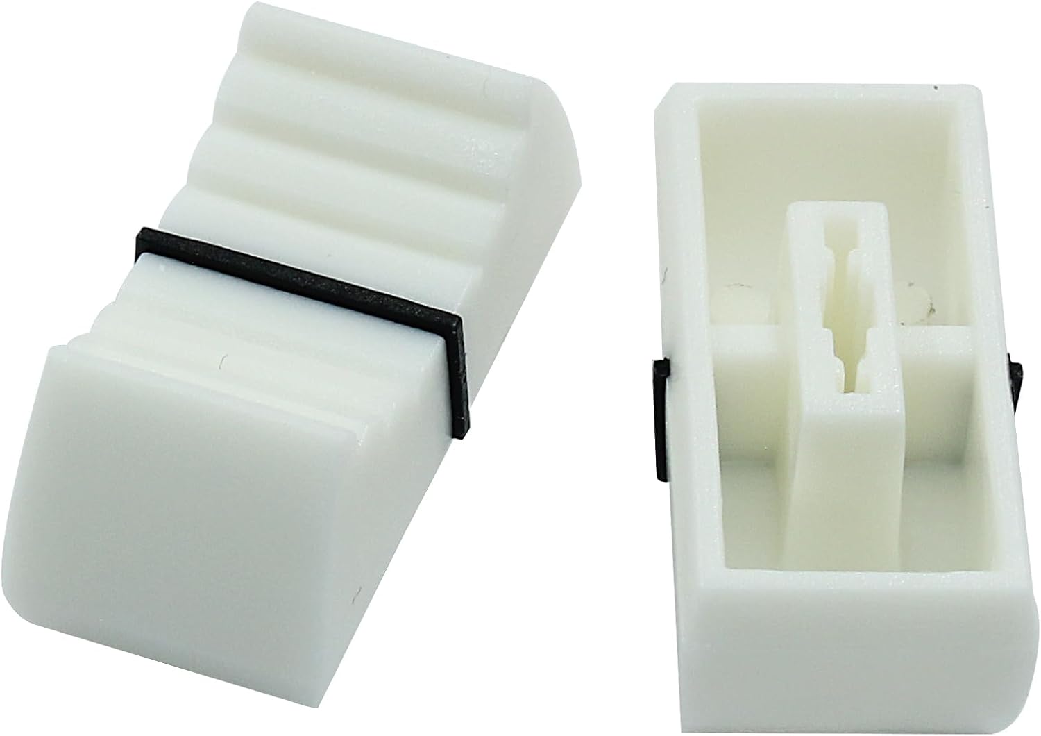 20pcs Fader Knobs, Fader Caps Mixer Slider Fader Knobs Universal Fader Knobs Replacement Fader Cap Slider Straight Slide Potentiometer Knobs, White