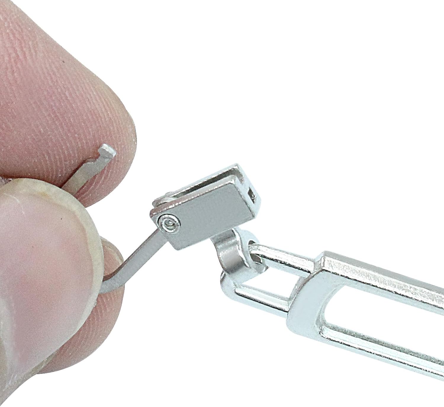 10 PCS Silver Luggage Zipper Pull Replacement, Detachable Metal Zipper Pull Tab Repair Kit for Clothing Jacket Coat Jeans Luggage Suitcase Purse Handbag