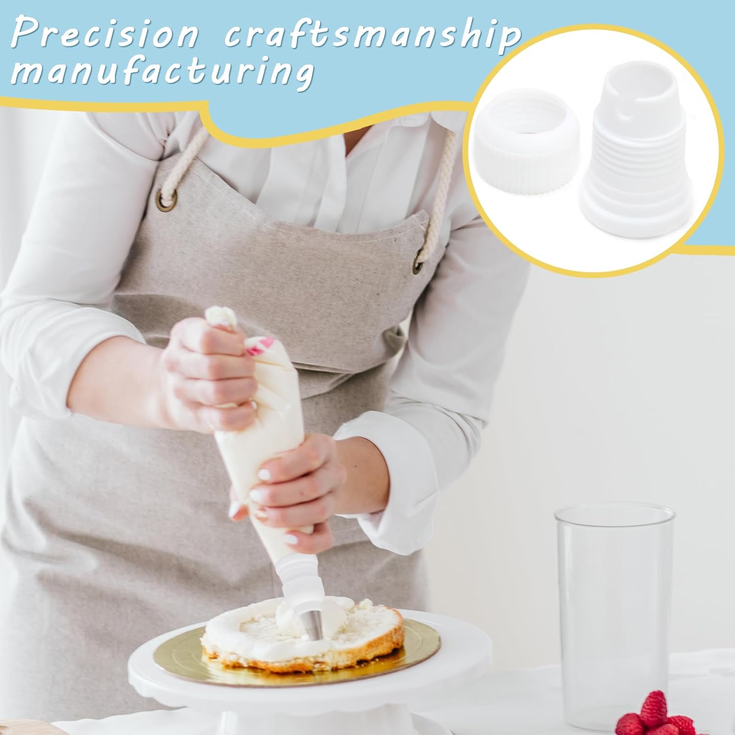 12 Pcs Piping Bag Couplers Plastic Standard Couplers Cake Decorating Coupler Small Pipe Tip Coupler for Frosting Icing Nozzles Cake Baking Tools Accessories
