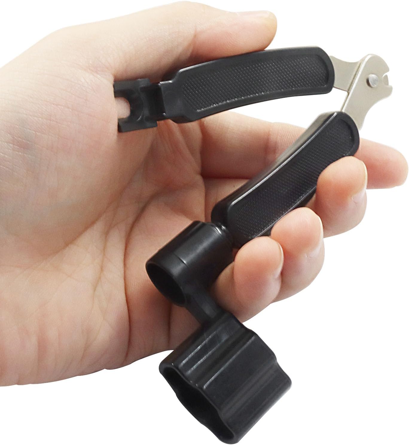 3 in 1 Guitar String Winder Cutter Pin Puller, Functional Guitar Maintenance Tool for Repairing Restringing of Acoustic Electric Guitars/Instrument Players Black