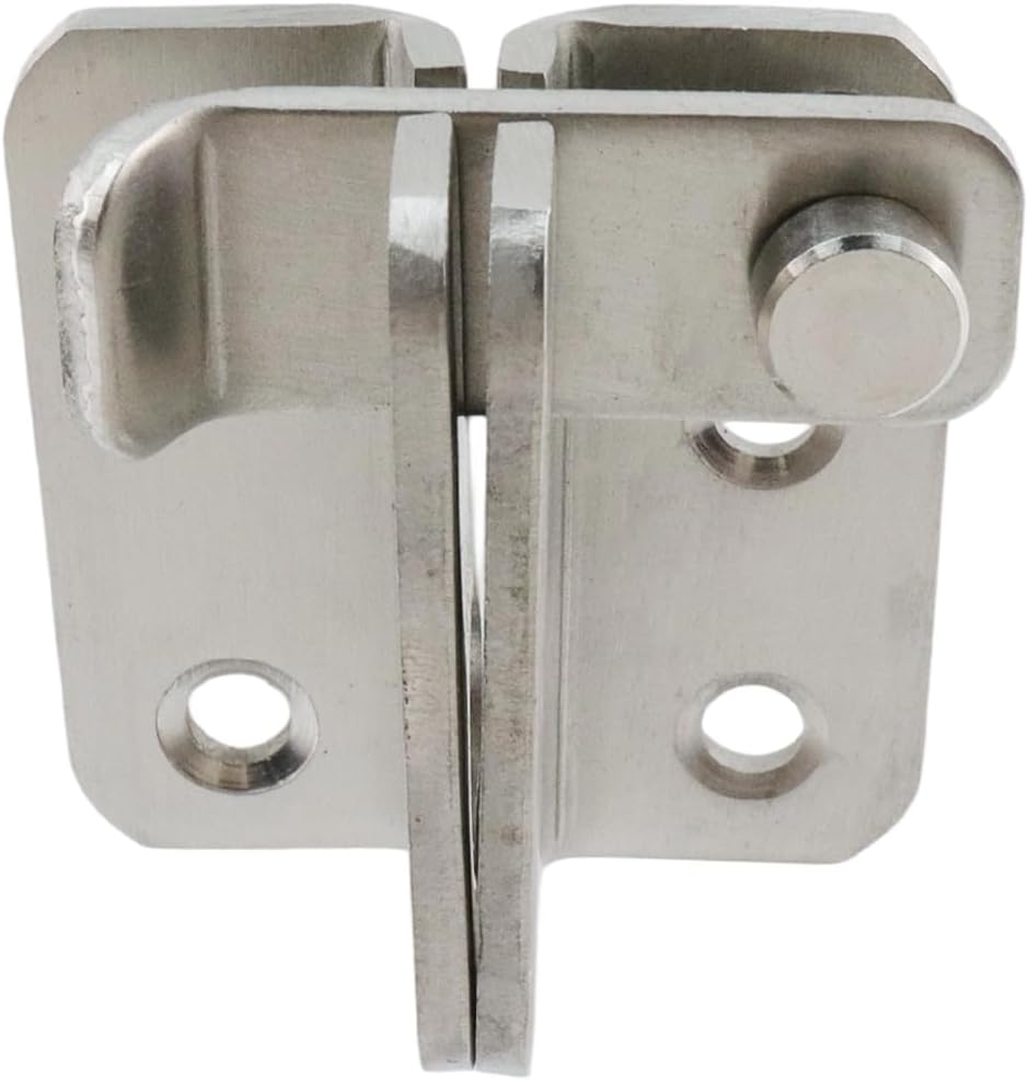 Door Lock Latch Sliding Door Lock Stainless Steel Gate Latches with Padlock Hole Flip Door Latch for Cabinet, Bathroom, Window, Garage Barn Door, Right Open -2pcs