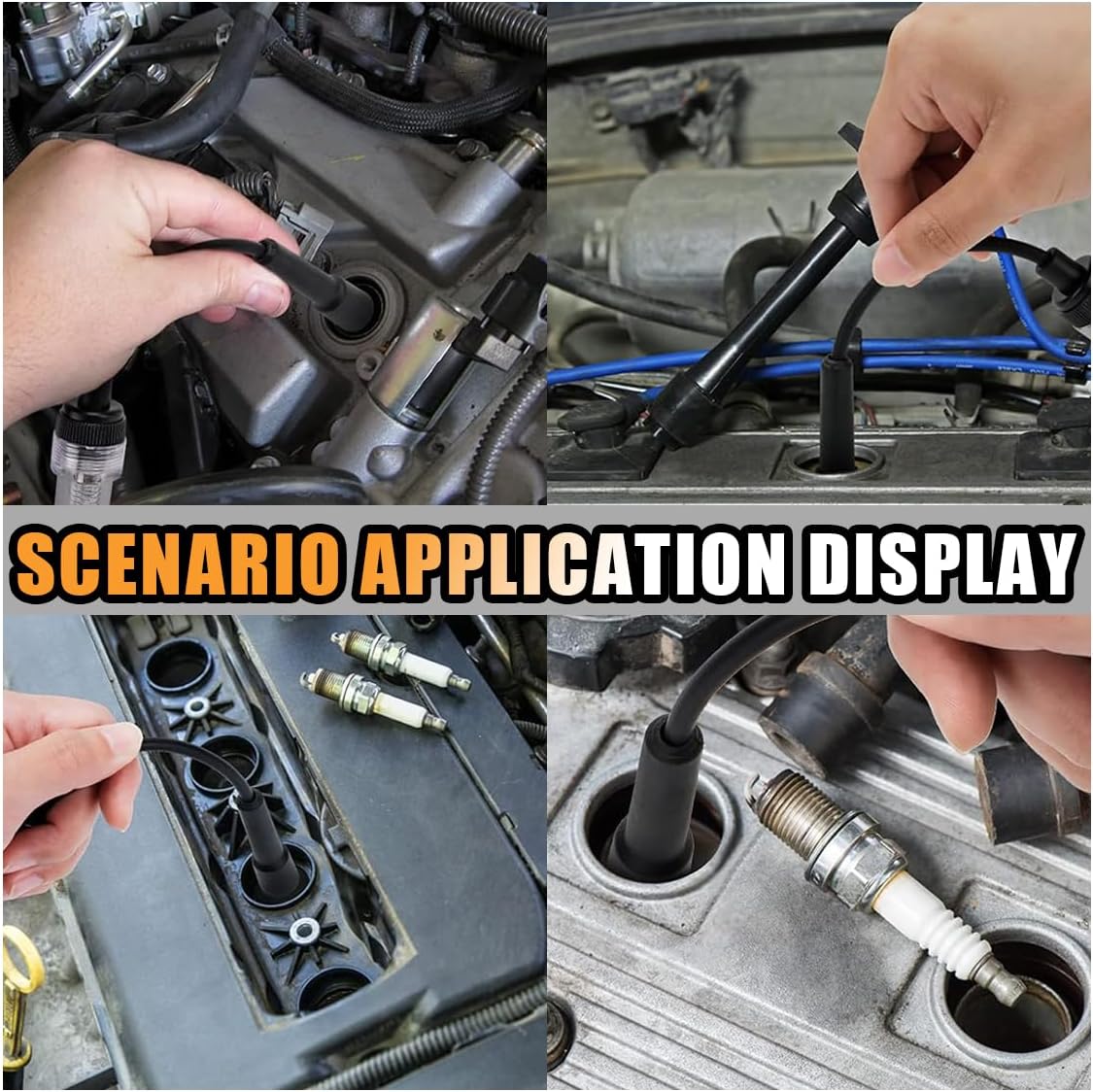 Inline Spark Plug Tester, Straight Boot Ignition Coil Tester Light, Car Small Engine Spark Tester, Armature Diagnostic Detector Tool for Car Lawnmower Internal External Engine 1 PC