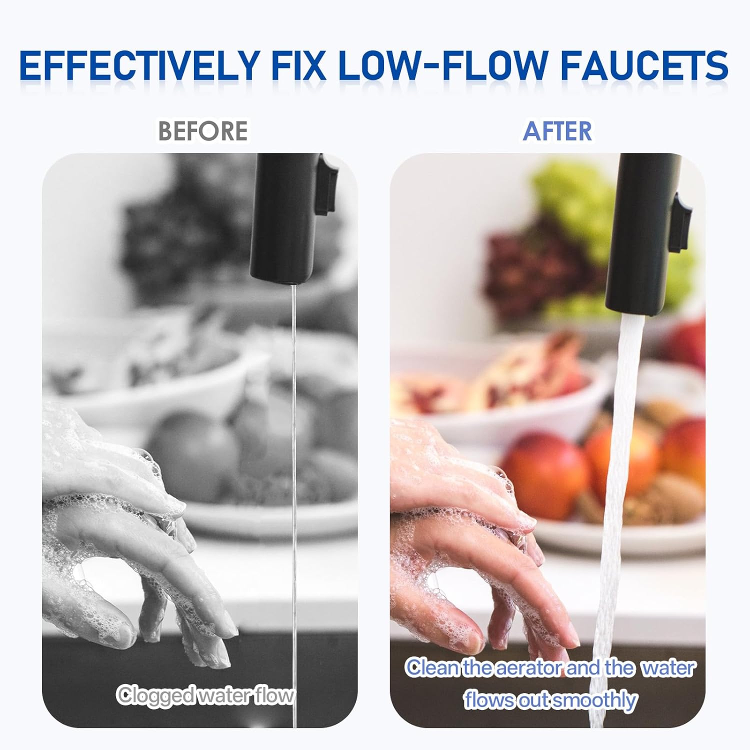 10 Pieces Faucet Aerator Removal Tool, Aerator Wrench Key Set Universal Sink Removal Wrench Tool with 5 Sizes M16.5, M21.5, M22.5, M24 for Bathroom Kitchen Faucet Maintenance
