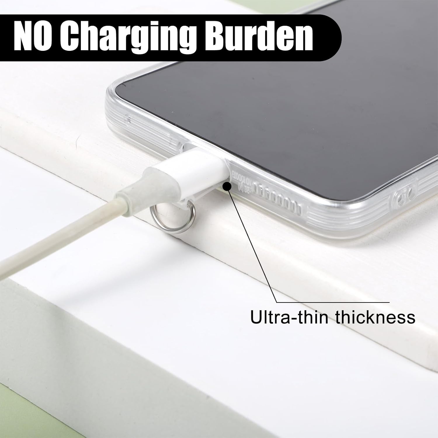 24 Pieces Phone Tether Tab, Clear Cell Phones Lanyard Pads Universal Phone Charm Holder Transparent Lanyard Patch Strap Replacement Part for Most Smartphones, No Adhesive