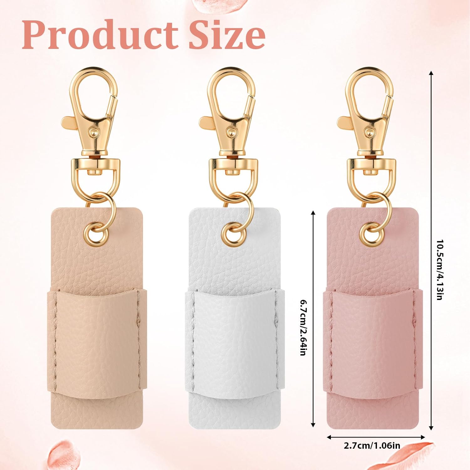 3 Pcs Pen Holder for Lanyard, Anti-Lost Neck Lanyard Pen Holder Keychain, PU Leather Retractable Pencils Clip Portable Single Pouch, Office Supplies for Badge Reels Nurses Clerks Couriers 3 Colors