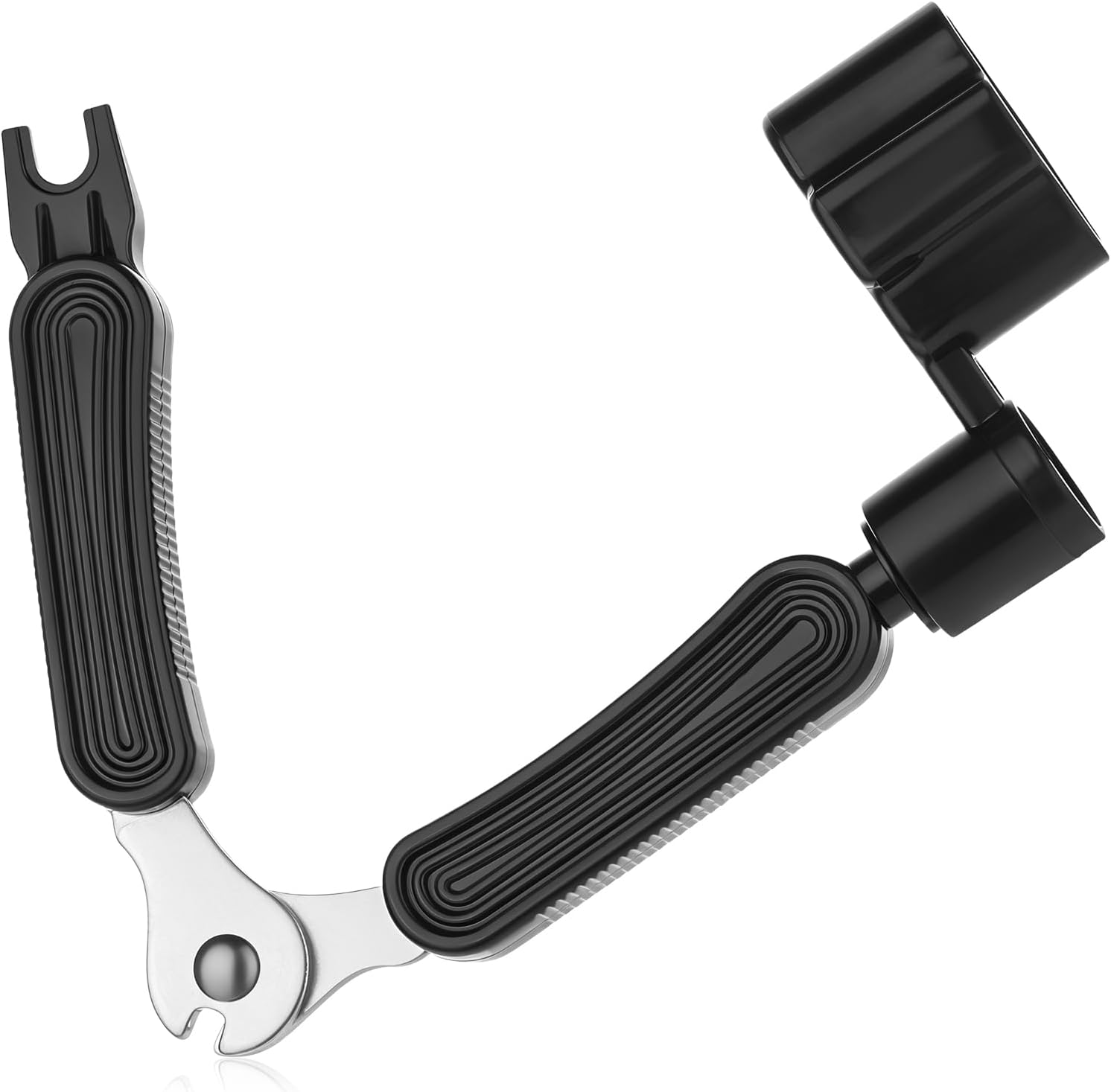 Guitar String Winder, Professional Guitar Tools Bridge Pin Puller and Cutter Musical Instrument String Winder 3 In 1 Tool for Repairing Restringing of Acoustic Electric Guitars Black