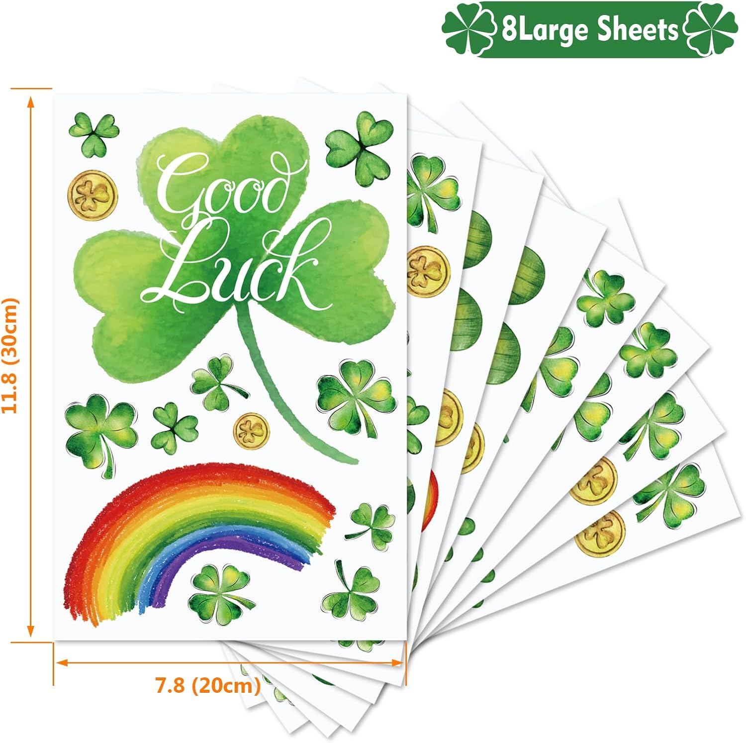 St Patricks Day Decorations,St Patricks Day Window Clings 122 PCS Reusable Spring Window Clings for St Patrick's Day Decor Shamrock Stickers Party Supplies for Kids School Home Office.