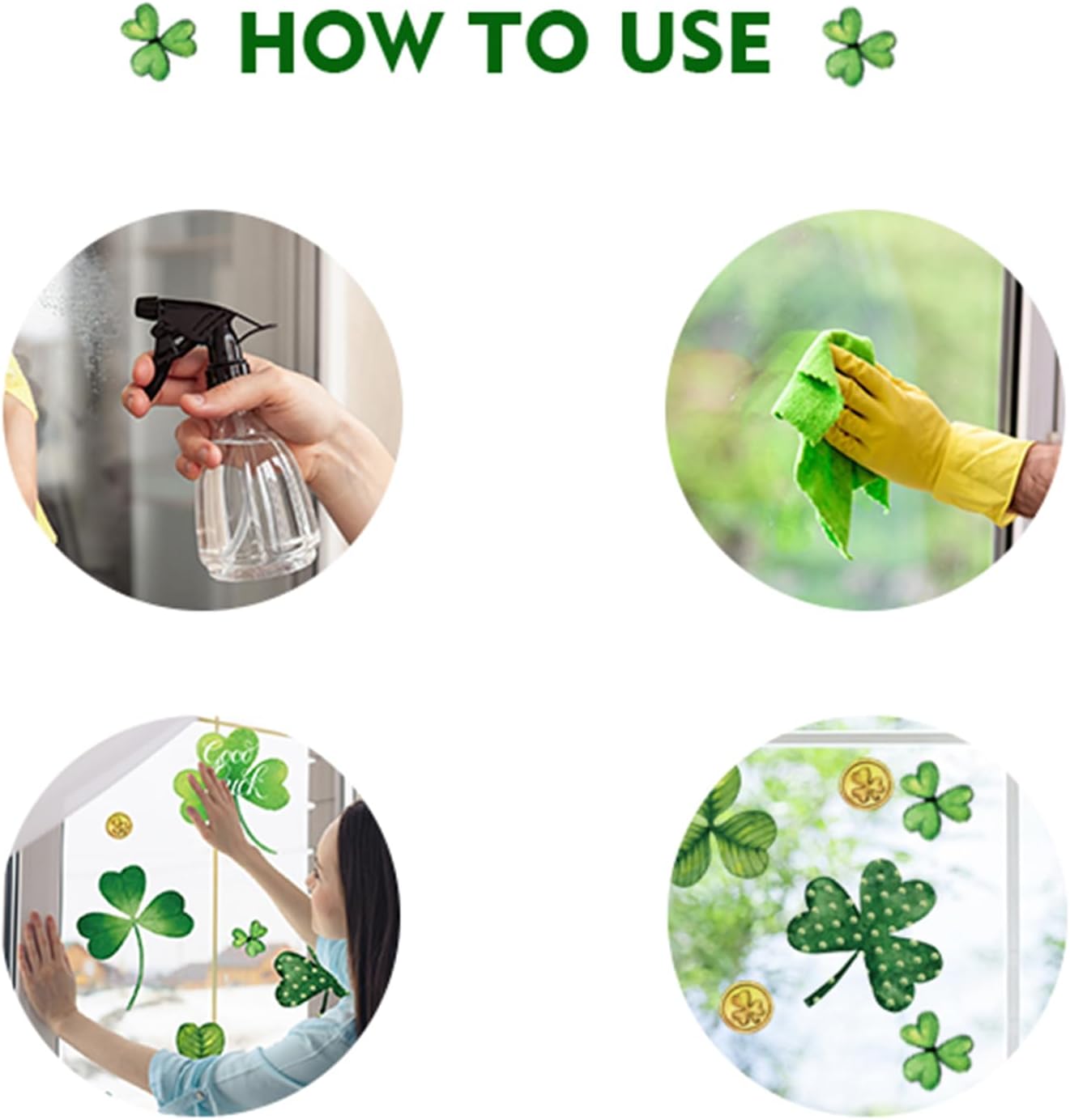 St Patricks Day Decorations,St Patricks Day Window Clings 122 PCS Reusable Spring Window Clings for St Patrick's Day Decor Shamrock Stickers Party Supplies for Kids School Home Office.