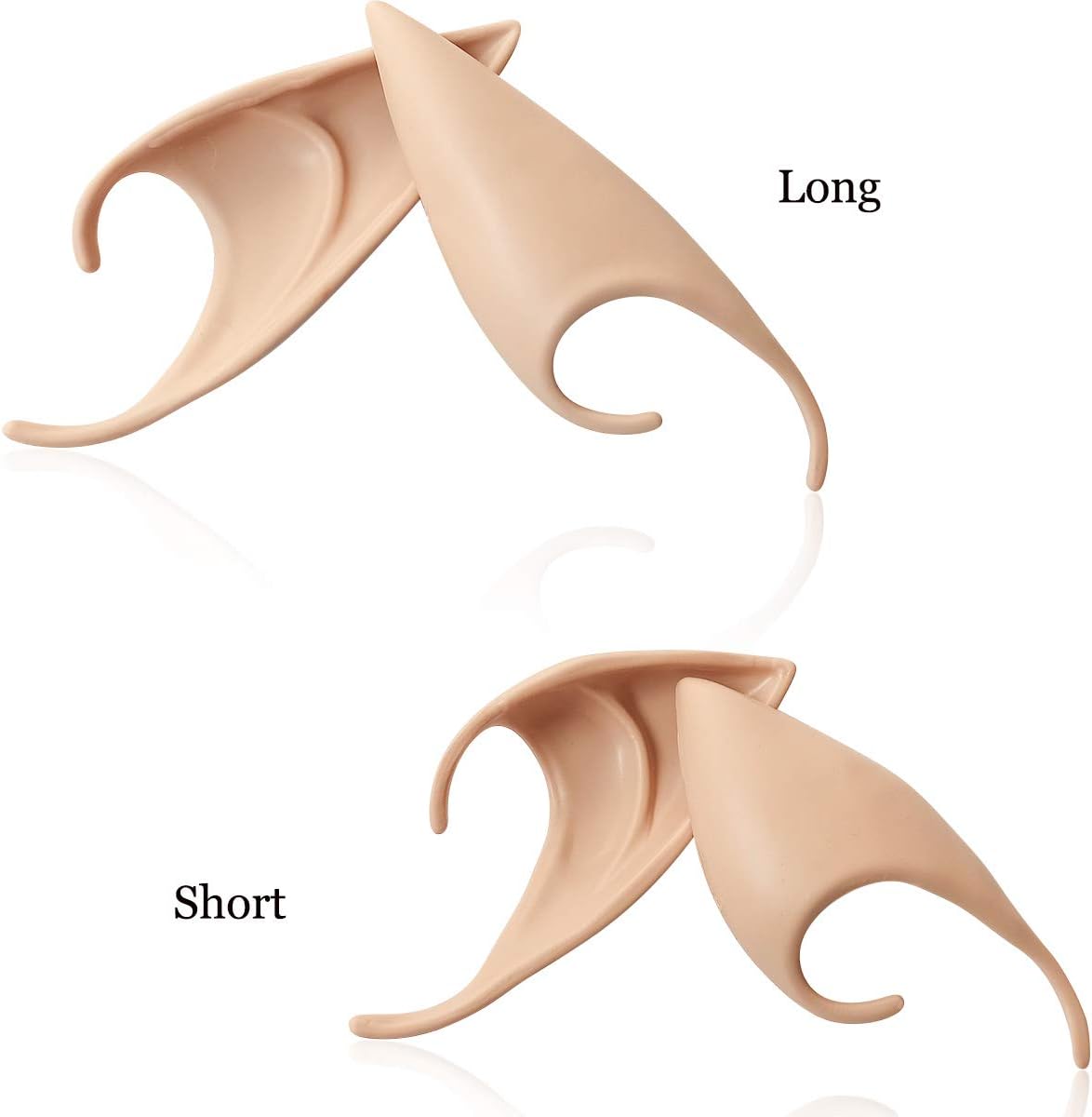 2 Pair Cosplay Fairy Pixie Elf Ears Christmas Anime Party Latex Ears