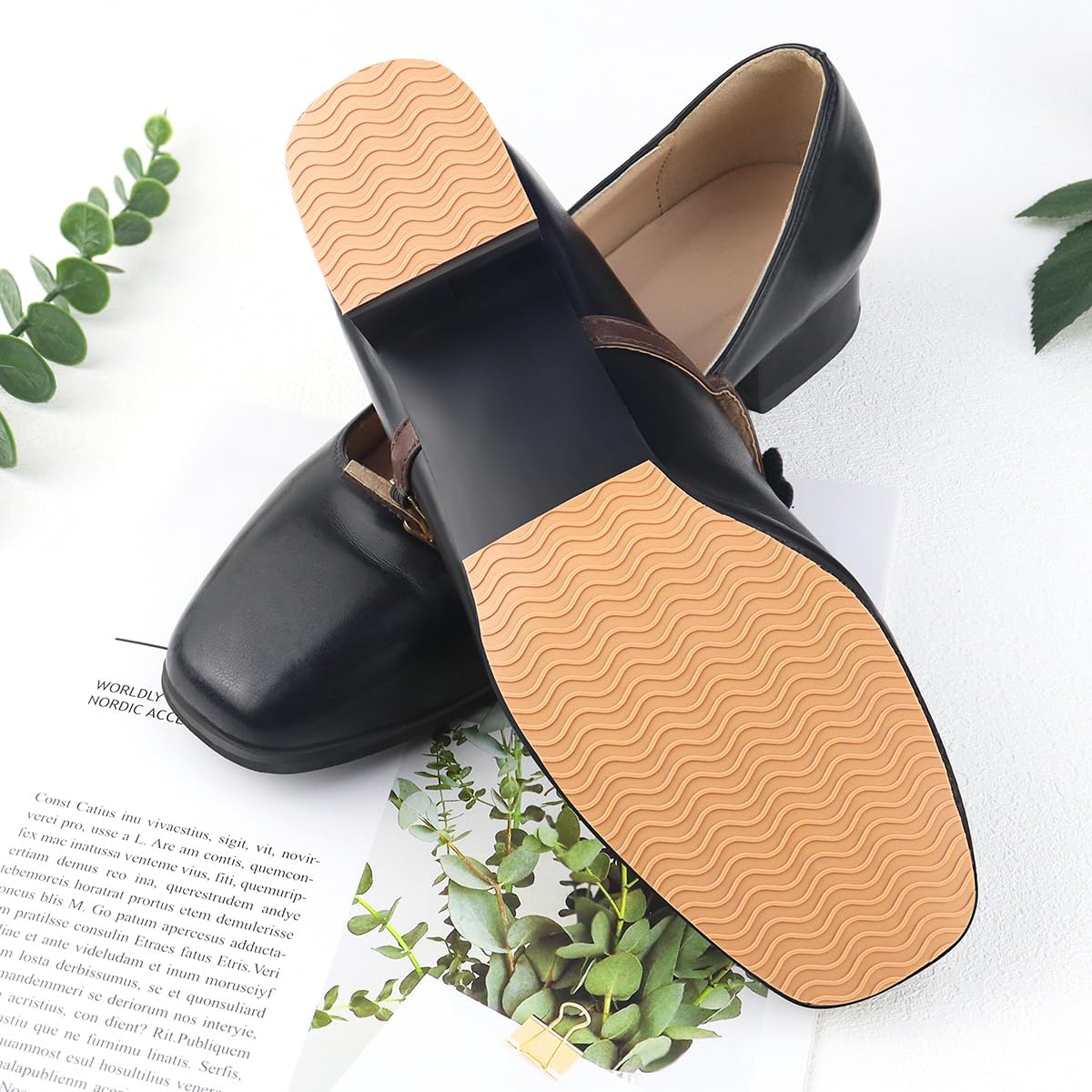 4 Pcs Non-Slip Shoe Sole Pads Shoe Bottom Grip Pads 5.9 x 3.9 Inch Self Adhesive Shoe Sole Protectors Shoe Pads Sole Shoe Bottom Protector for Women Nude