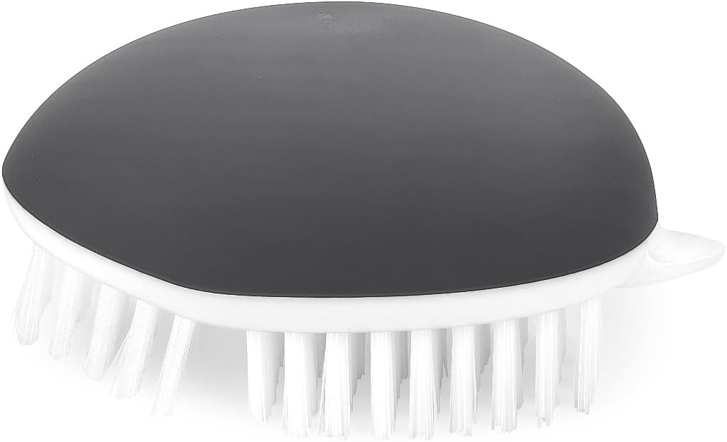 Vegetable Brush Potato Scrubber Brush Non Slip Comfortable Fruit Cleaning Tools for Washing Fruit Mushrooms Carrot or Tough-Skinned Vegetables 1 Pack Grey
