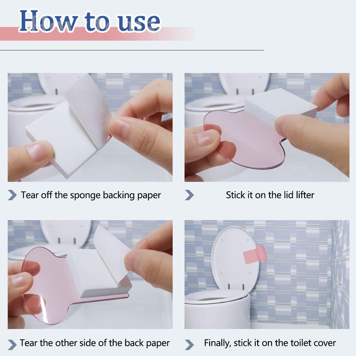6 Pcs 3 Colors Toilet Cover Lifter Handle Seat Holder Lift Tools Avoid Touching Lift Tools Seat Cover Lifter Bathroom Accessories for Office, School, Home, Hotel Red, White, Green