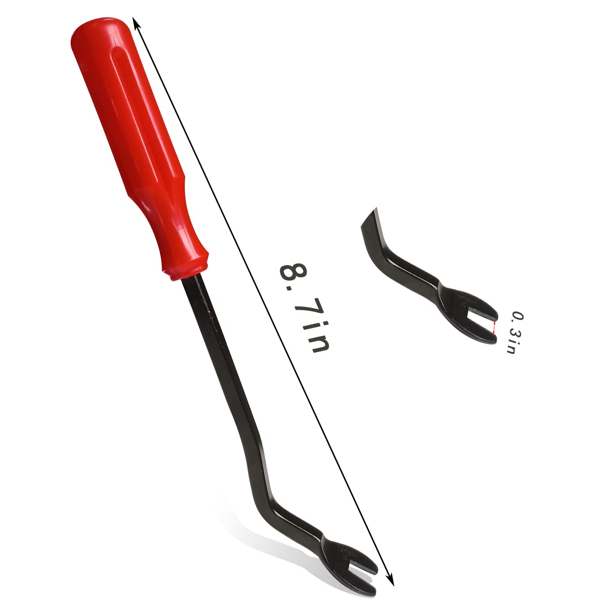 1 Pcs Fastener Remover Car Panel Door Window Tool Clip Puller Rivet Removal Tool Auto Trim Removal Tool for Trim Panels, Plastic and Metal Clips, Car Door Panels Red