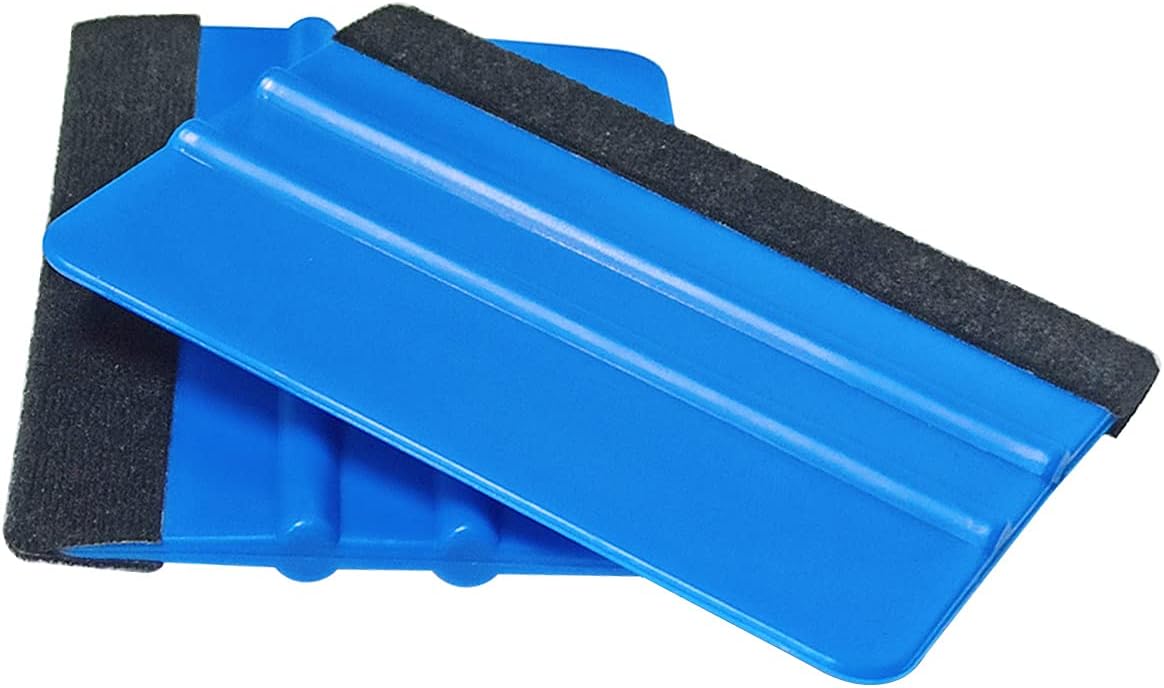 2 Pieces Wallpaper Smoothing Tool, Vehicle Vinyl Felt Squeegee Window Tint Film Tool for Peel and Stick Wallpaper blue