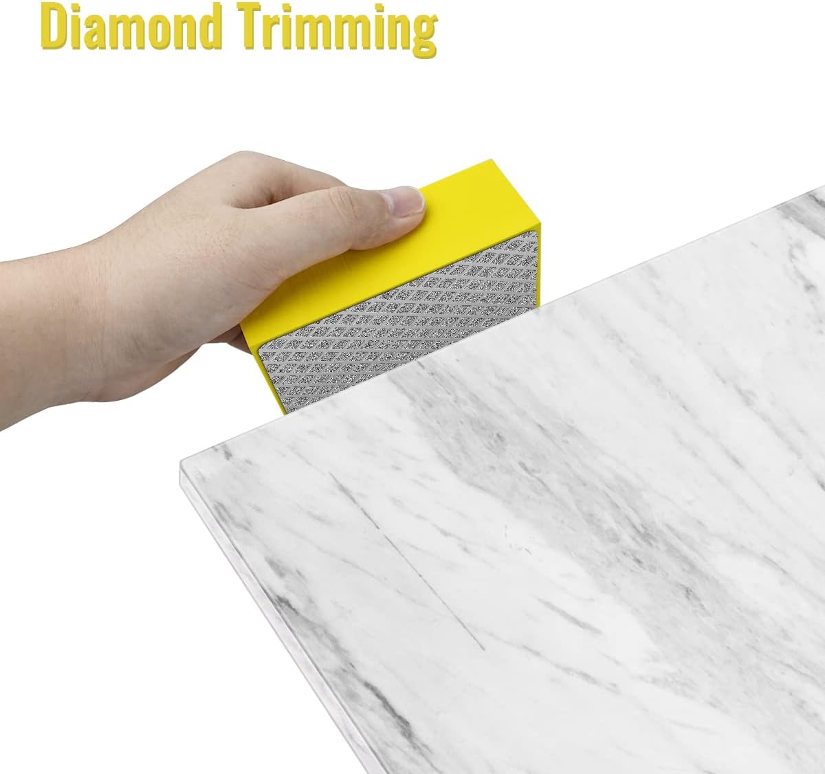 1 Pcs Diamond Hand Pad Sanding Block Sharp Glass Grinding Polishing Pad Sanding Block Foam Backing Hand-Held Sanding Block for Sanding Polishing Marble Tile Ceramics 60#