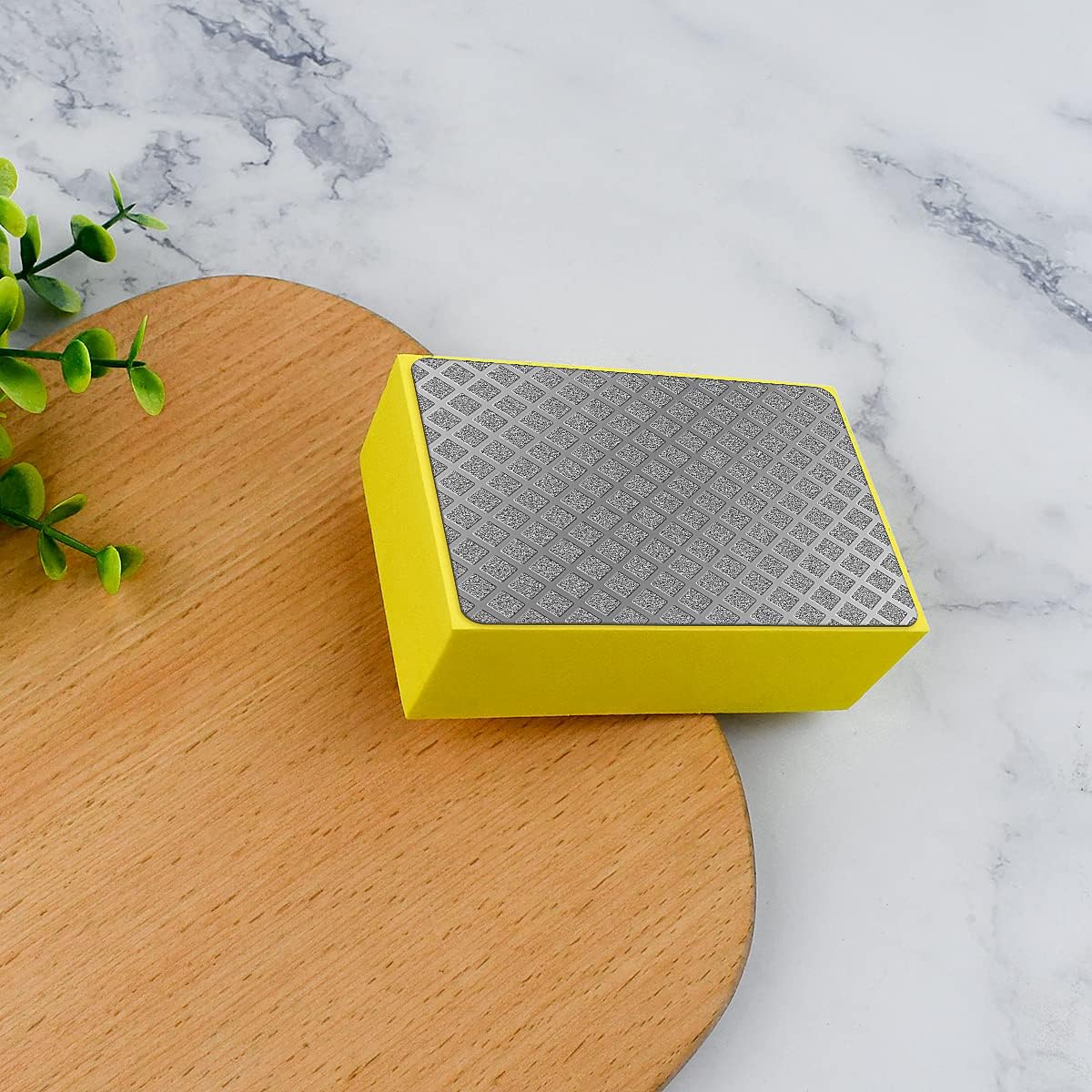 1 Pcs Diamond Hand Pad Sanding Block Sharp Glass Grinding Polishing Pad Sanding Block Foam Backing Hand-Held Sanding Block for Sanding Polishing Marble Tile Ceramics 60#