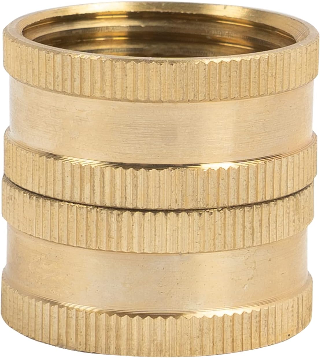 Garden Hose Adapter, 3/4 Inch Solid Brass Hose Connectors, 2 Pack Hose Connector with 2 Extra Washers Female to Female