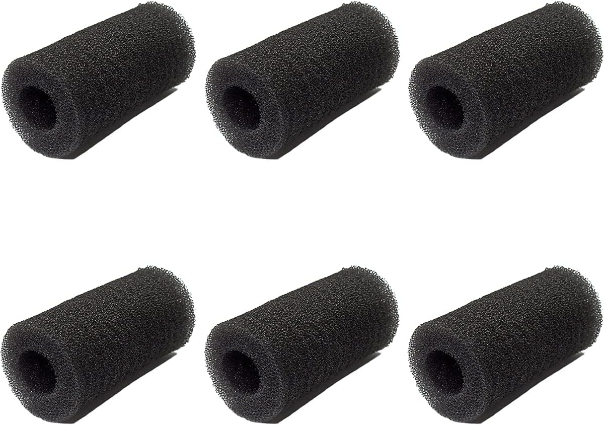 6pcs Pre-Filter Sponge, Pre Filter Foam Sponge Roll for Aquarium Fish Tank 6 x 3.5cm /2.4x1.4 inch