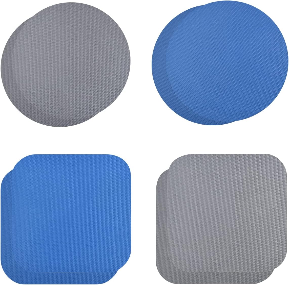 8 Pcs Reusable Jar Opener Gripper Pads Rubber Jar Opener Gripper Pads Multi-function Jar Opener for Elderly People with Arthritis and Weak hands Blue, Gray