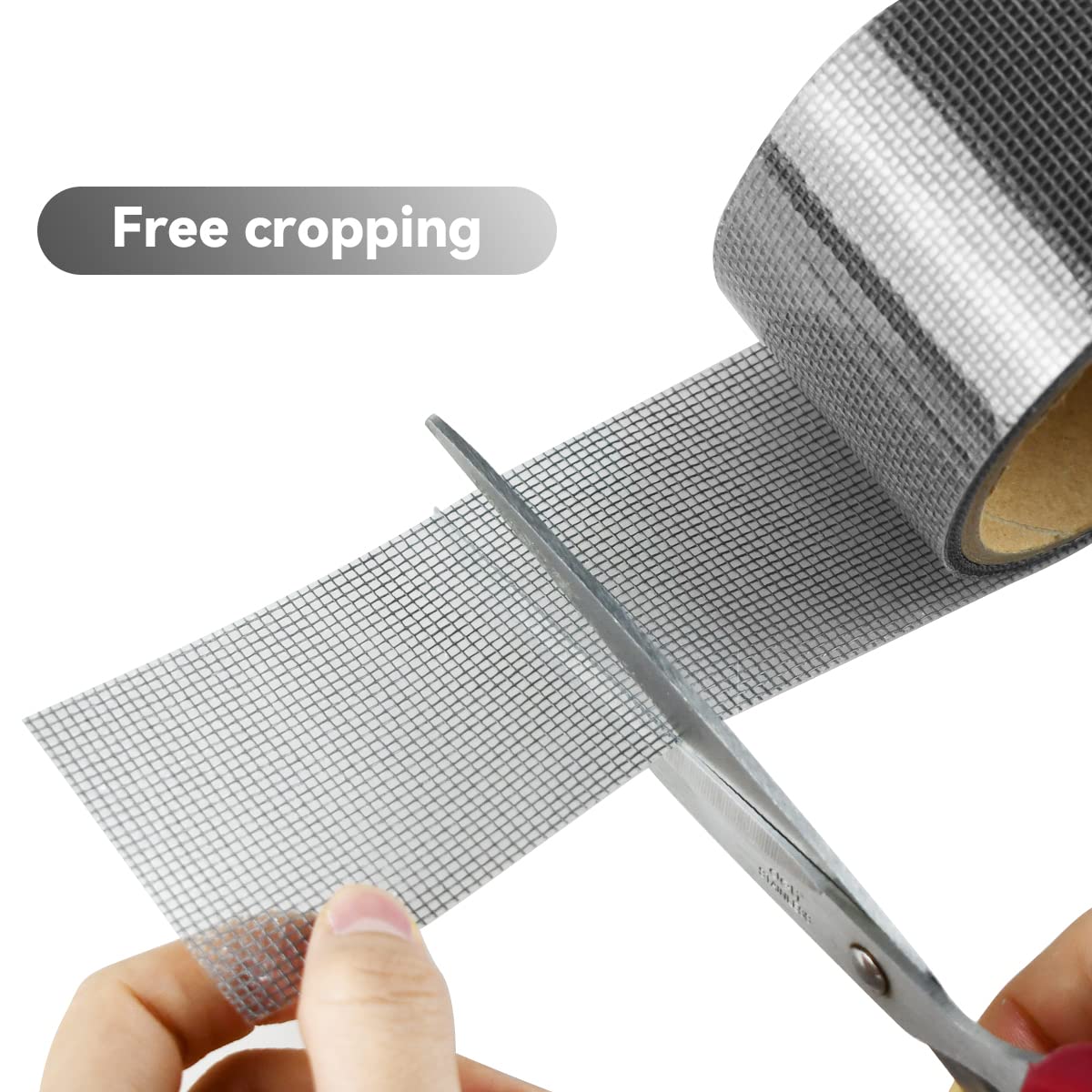 1 Pcs Grey Window Screen Repair Kit, Mesh Repair Tape Strong Adhesive Fiberglass Covering Mesh Tape Waterproof Screen Patch Repair for Door Window Tears Holes 2"×78"