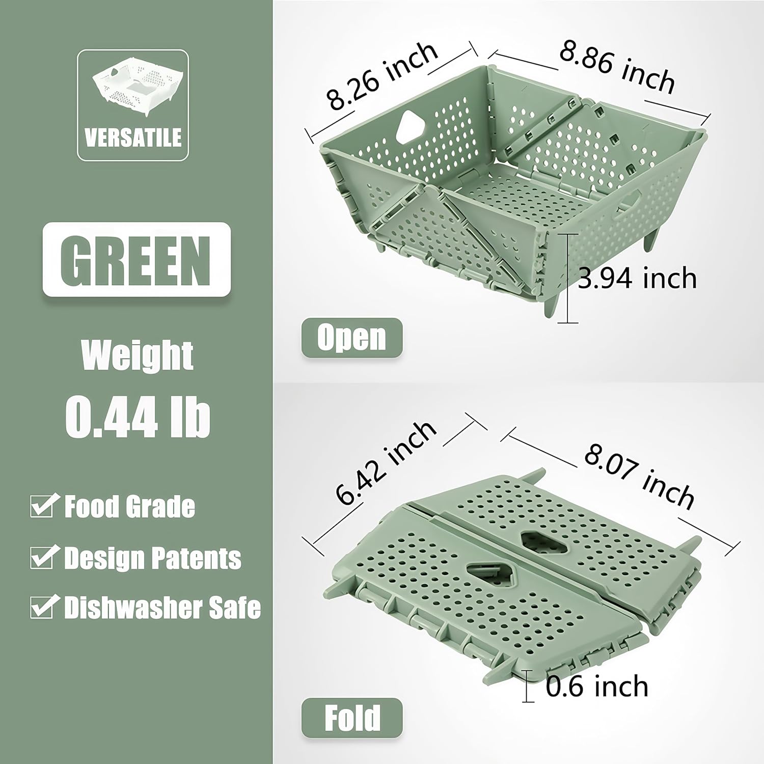 Plastic Colander Basket, Multi-Purpose Drainage & Storage Bin for Kitchen, Candy, Cookies, Holiday Snacks and Gift Items, Ventilated Organizer Tray for Home & Christmas Decorations Storage