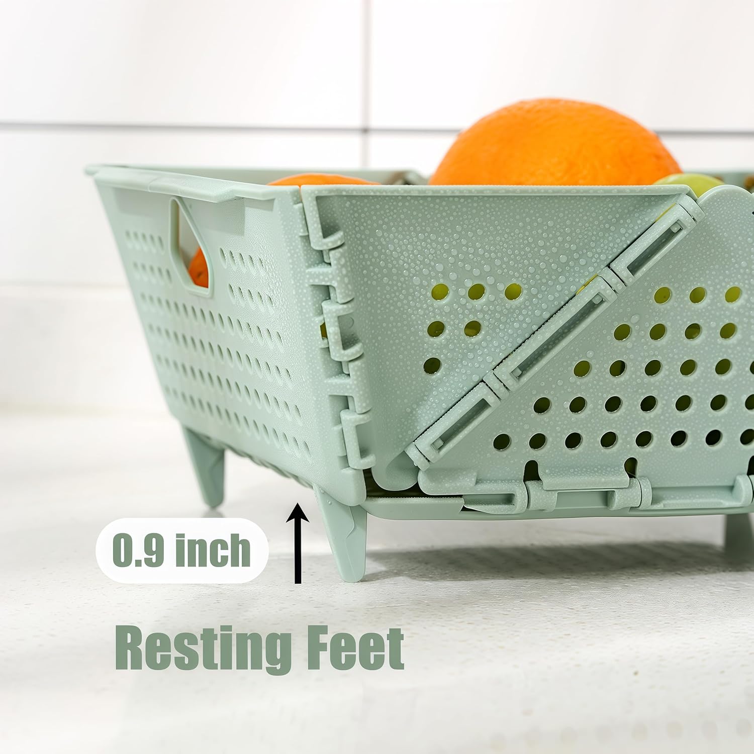 Plastic Colander Basket, Multi-Purpose Drainage & Storage Bin for Kitchen, Candy, Cookies, Holiday Snacks and Gift Items, Ventilated Organizer Tray for Home & Christmas Decorations Storage