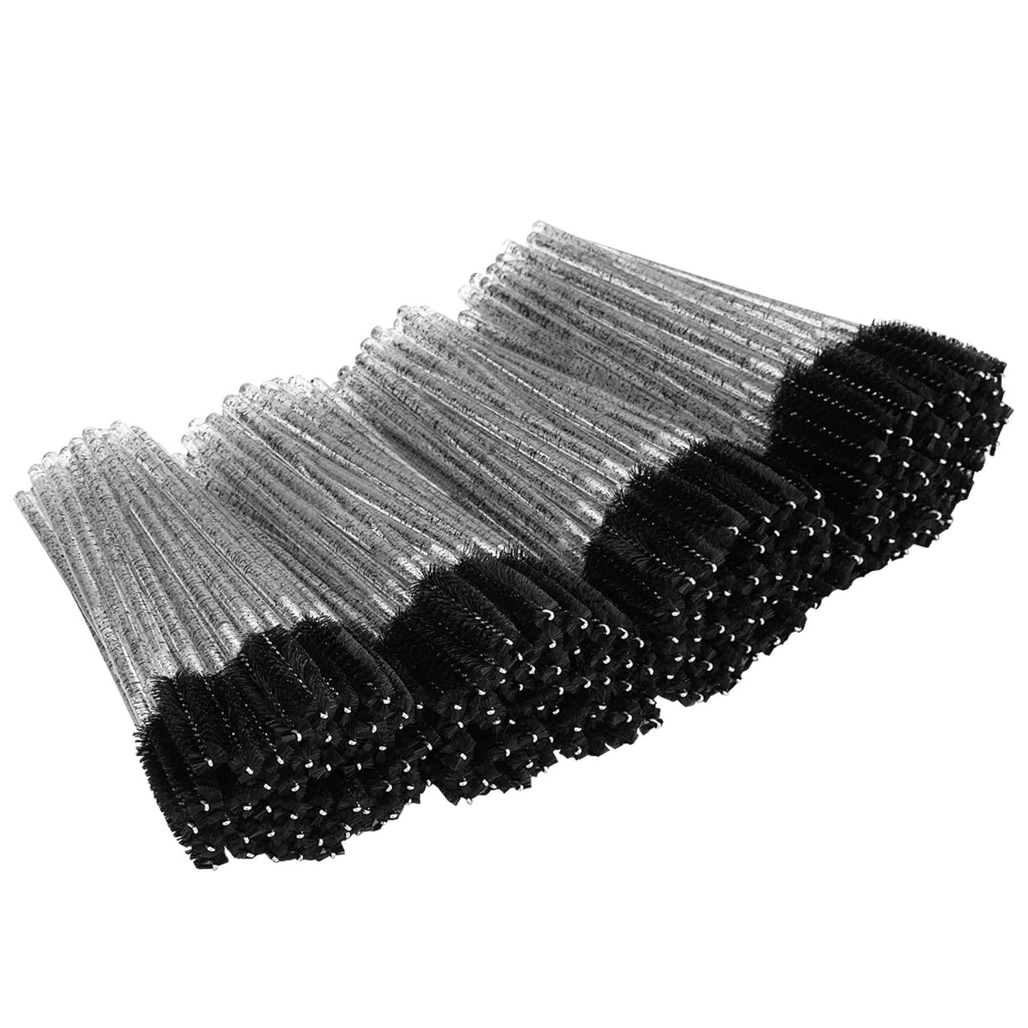 200PCS Spoolie Eyelash Brush - Disposable Mascara Brush Wand for Lashes, Eyebrow Eyelash Extension Supplies Black