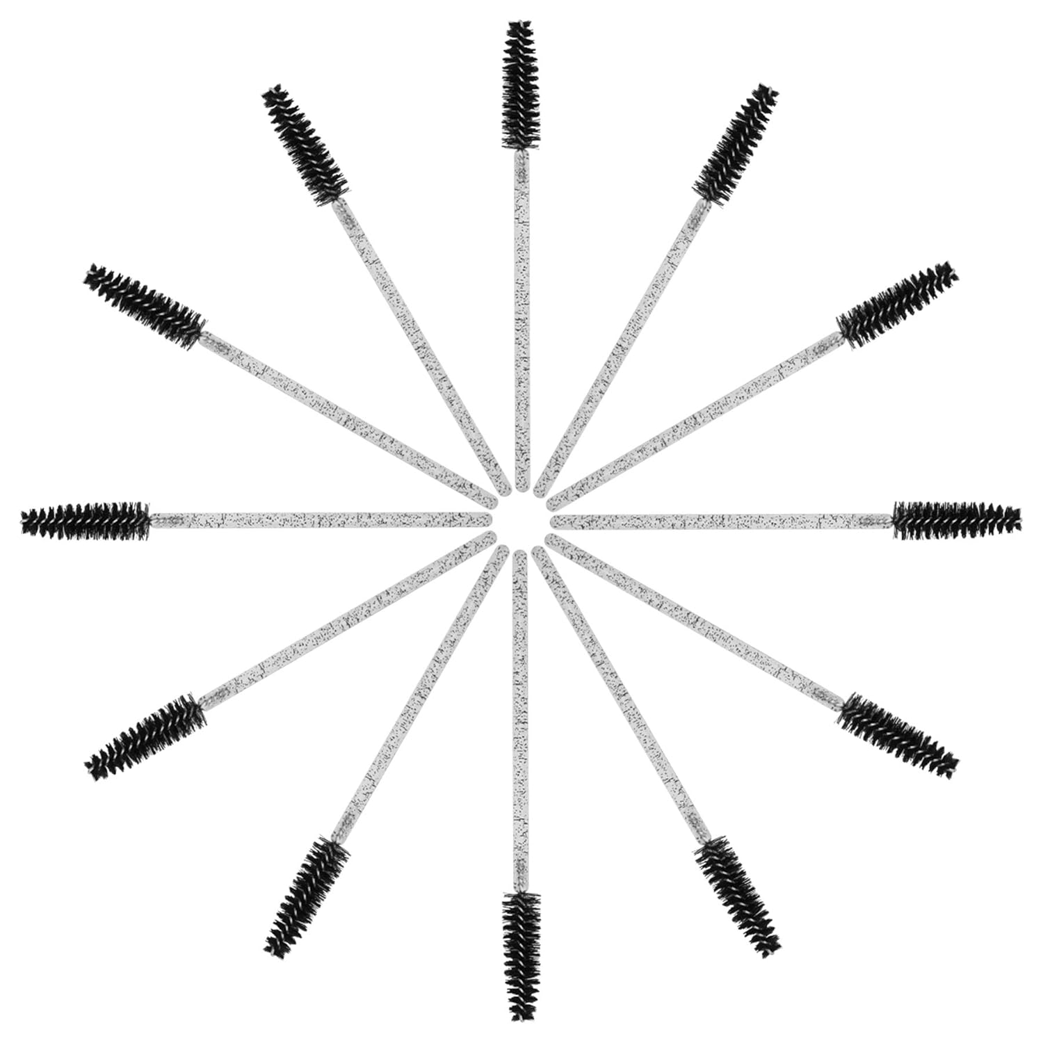 200PCS Spoolie Eyelash Brush - Disposable Mascara Brush Wand for Lashes, Eyebrow Eyelash Extension Supplies Black