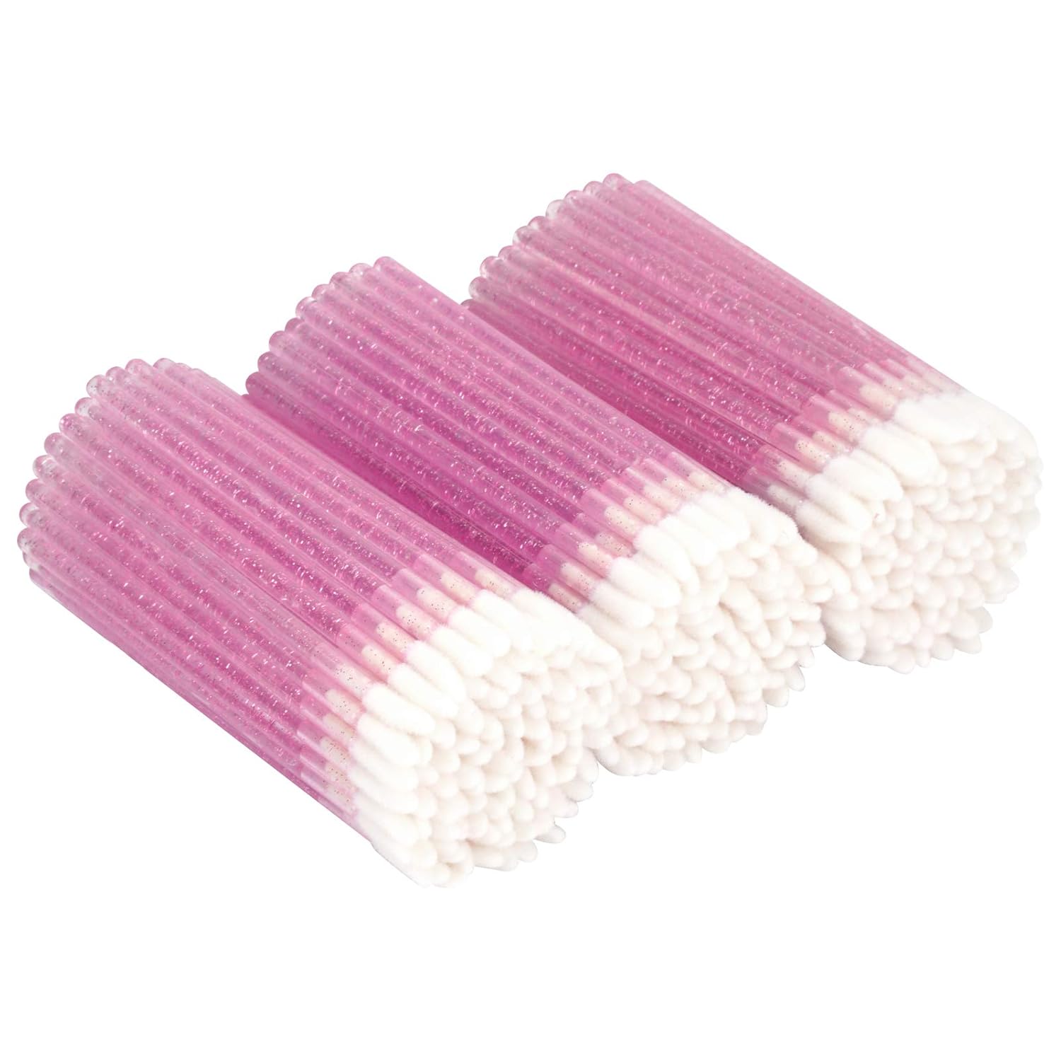 300 PCS Lip Brush, Disposable Makeup Applicators, Lip Gloss Brush Lipstick Applicator Wands, Multicolor Makeup Tool Kits Beauty Lipstick Cosmetic Crystal Pink