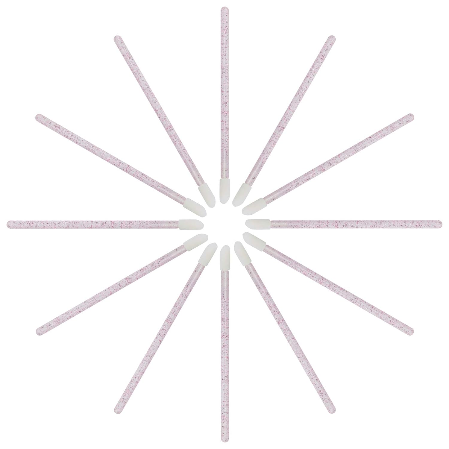 300 PCS Lip Brush, Disposable Makeup Applicators, Lip Gloss Brush Lipstick Applicator Wands, Multicolor Makeup Tool Kits Beauty Lipstick Cosmetic Crystal Pink