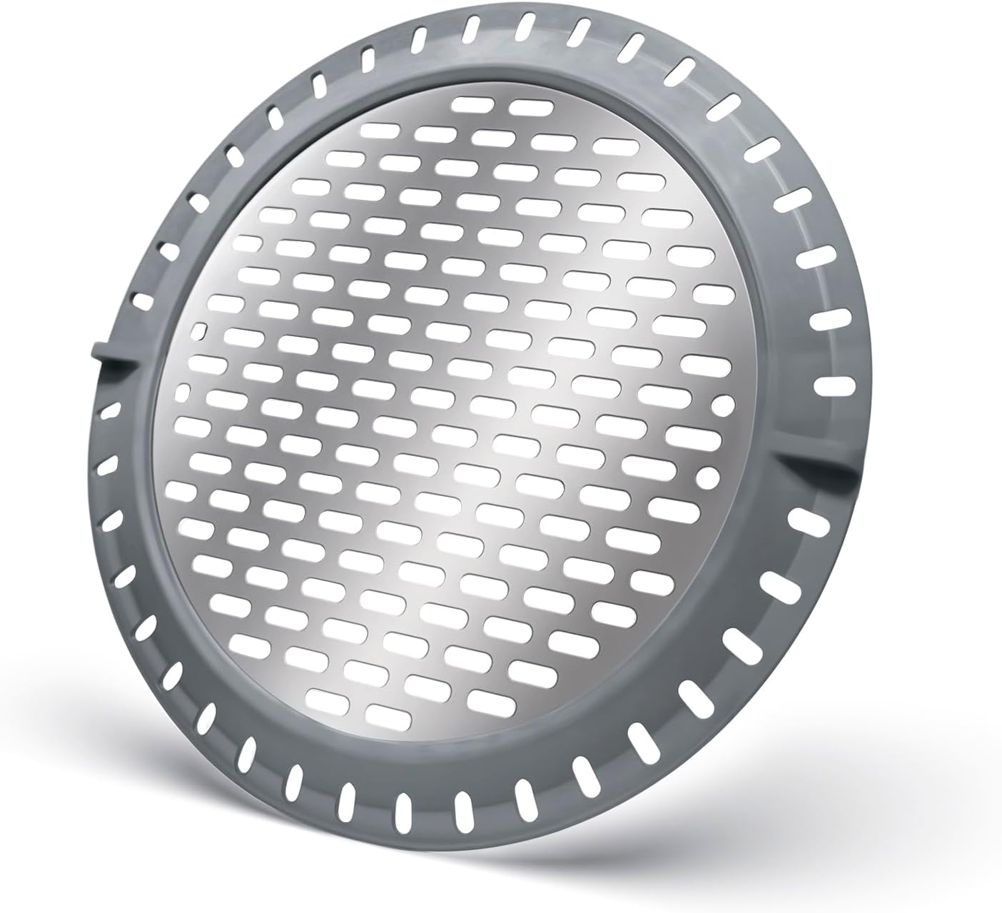 Shower Drain Hair Catcher, 5" Shower Stall Drain Cover Hair Trap, Stainless Steel Bathtub Sink Strainer Cover with Silicone Rim, Round Flat Filter Screen Protector for Bathroom Floor