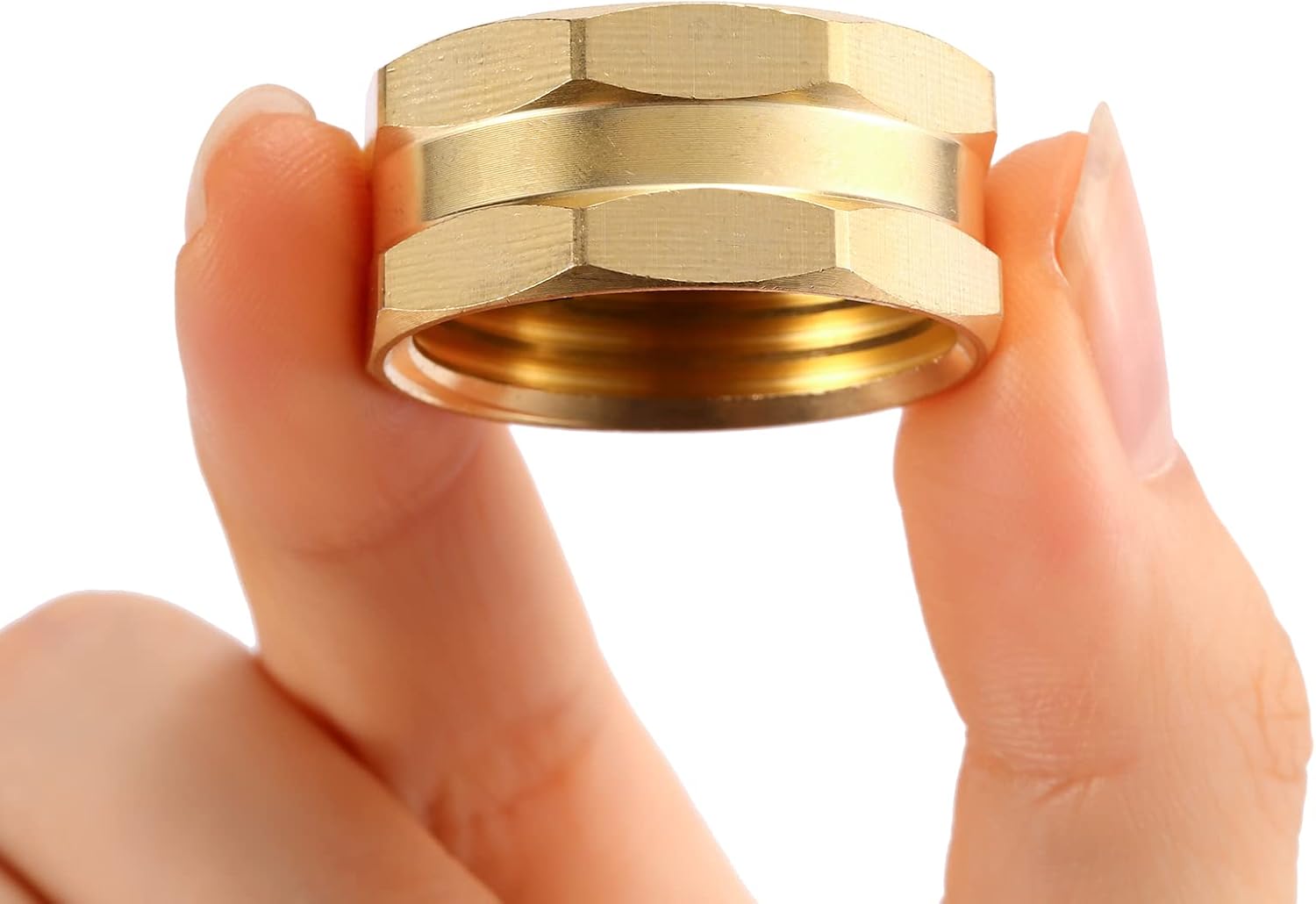 4 Pack Garden Hose End Caps with Washers, Brass Spigot Cap, 3/4" Female End Cap