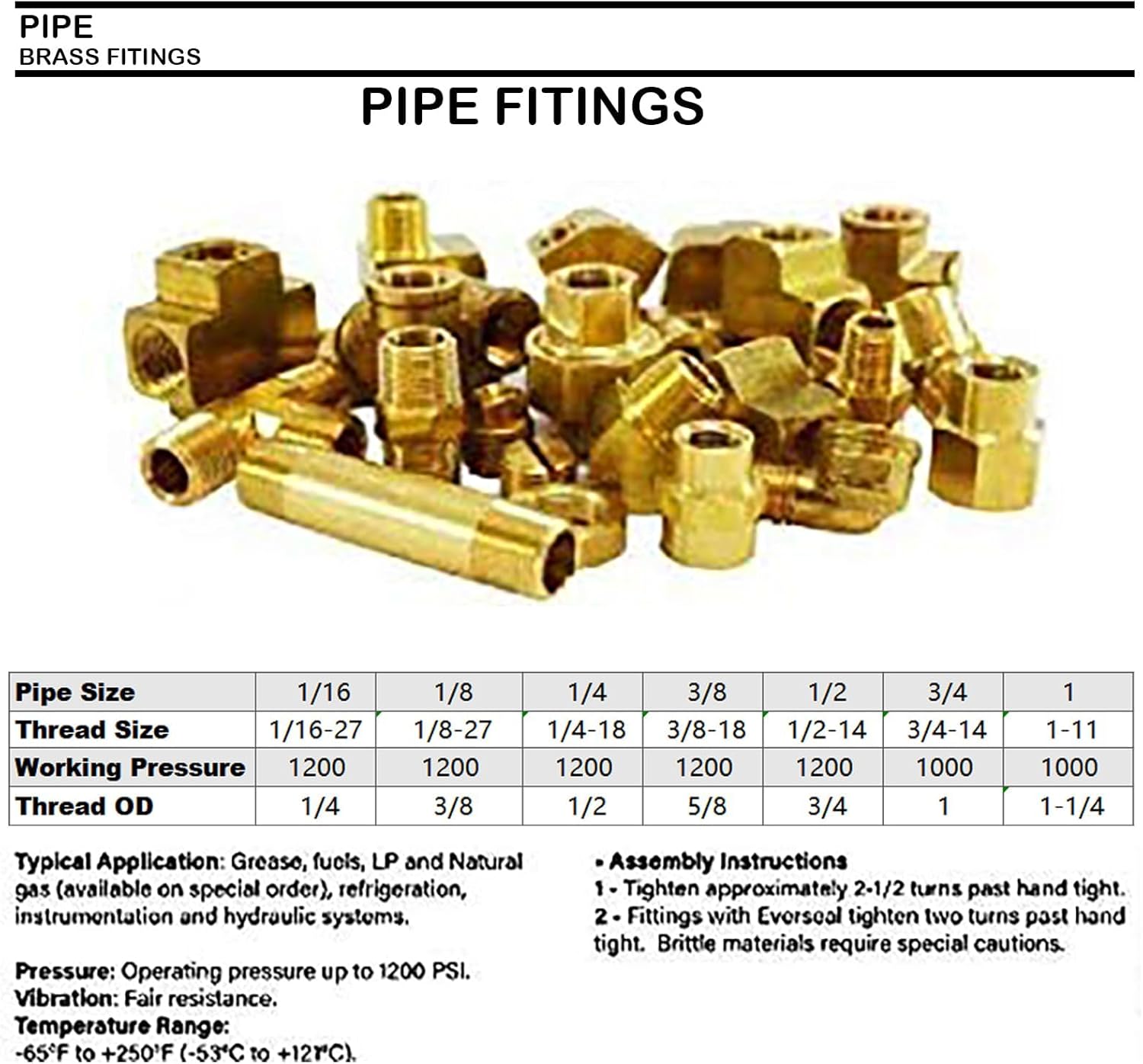 2 Pack 1/4" NPT Brass Tee Pipe Fitting,T Shape Connectors,1/4" NPT Female x 1/4" NPT Female x 1/4" NPT Male Pipe Fitting