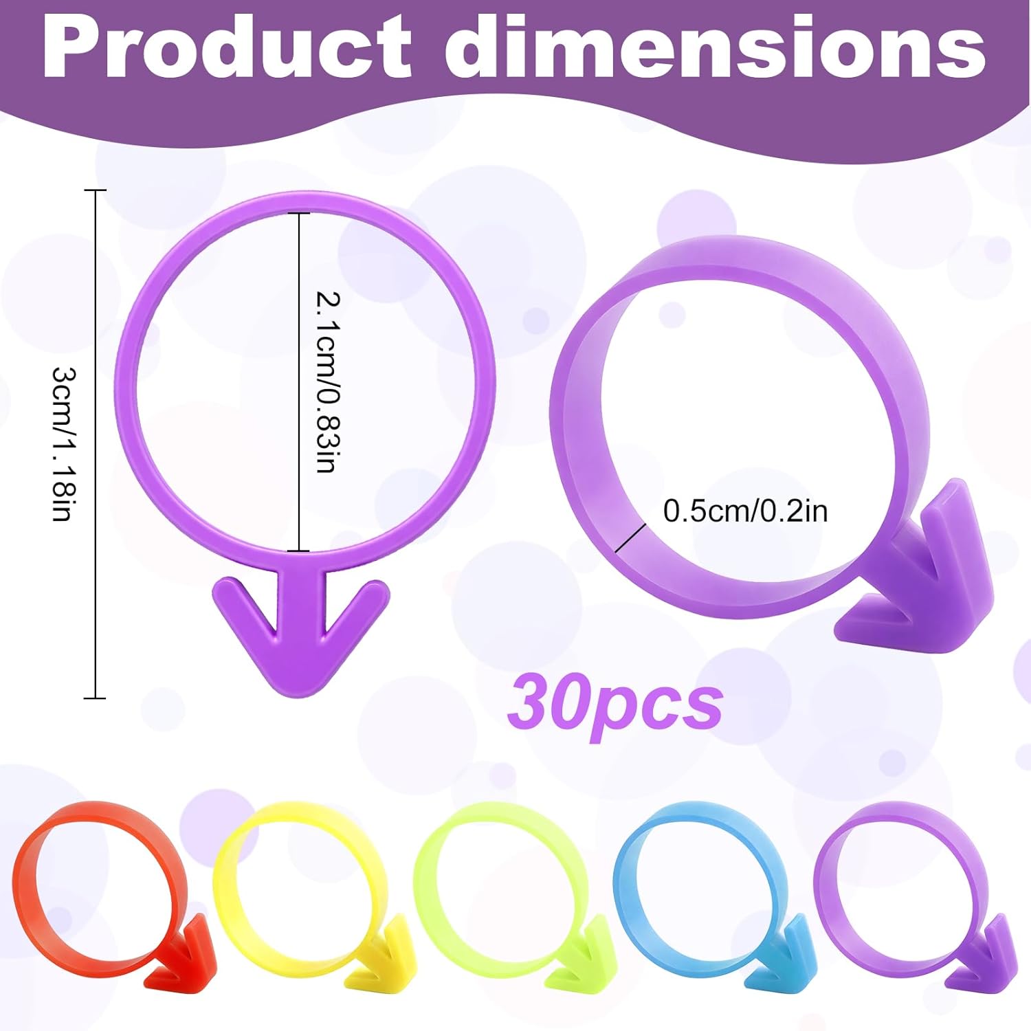 30 Pcs Pastry Bag Ties - Multicolor Silicone Icing Bag Ties -Reusable Piping Bag Ties Decoration Bag Cake and Pastry Supplies Clips Suitable for Cupcakes Cookies and Pastry Seal