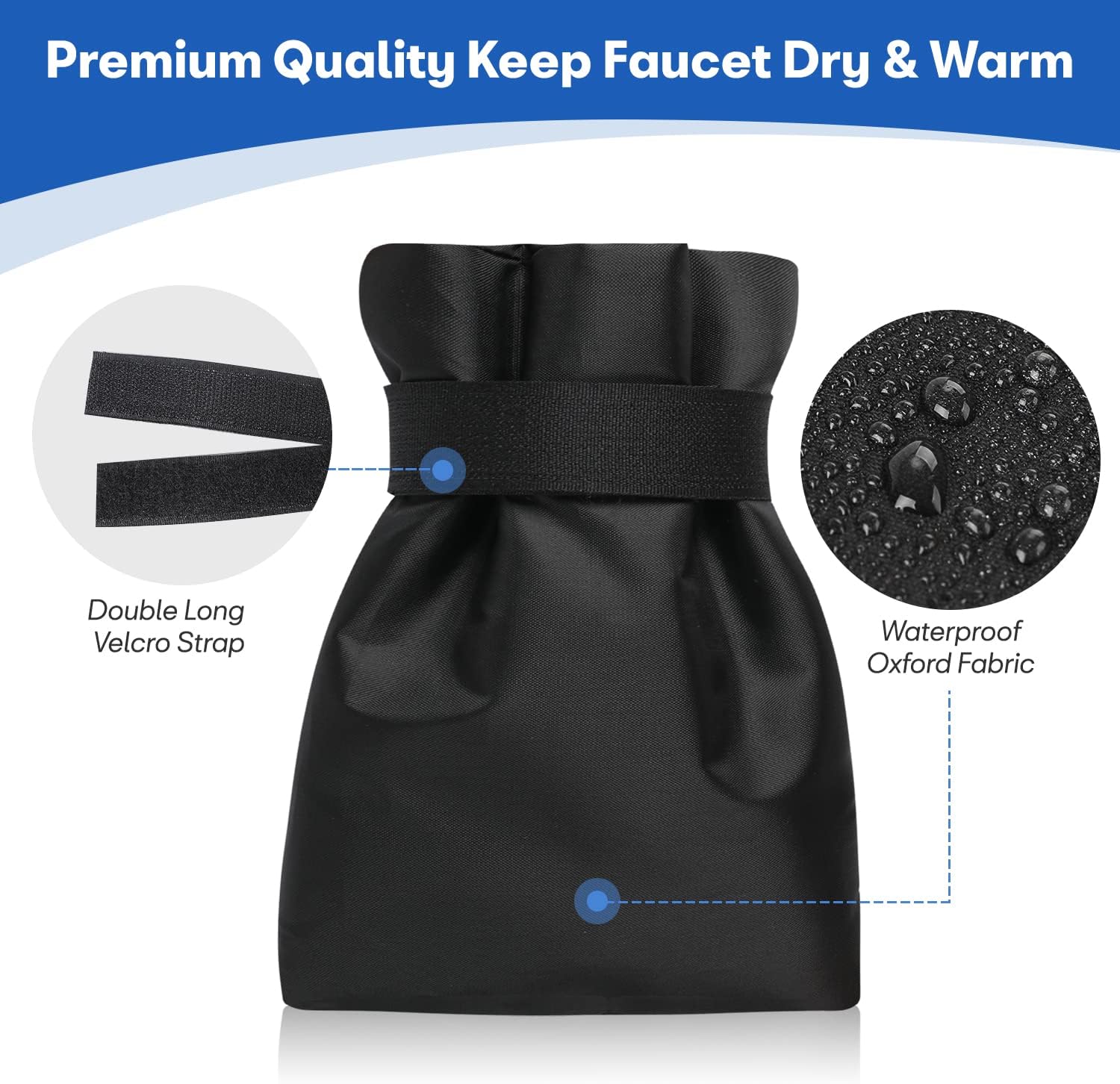 Outdoor Faucet Cover,Garden Faucet Socks for Winter Freeze Protection,7.09" W x 9.06" L, Waterproof Insulated Tap Cover, Water Sprinkler Valve Insulation Wrap and Hose Spigot Cover 2Pcs