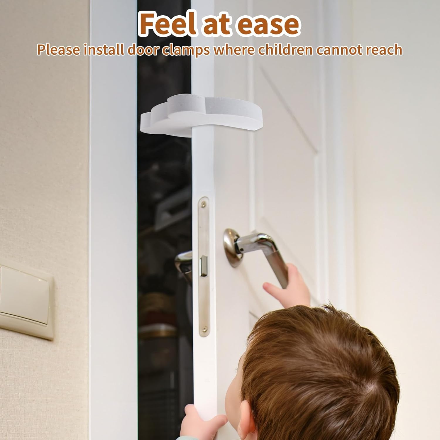 Door Pinch Guards 4PCS Baby Proof Doors Extra Soft Foam, Sleek Design, Child Safety, Baby Safety Finger Protectors -Prevents Finger Pinch Injuries, Slamming Doors, Door Stoppers for Kids