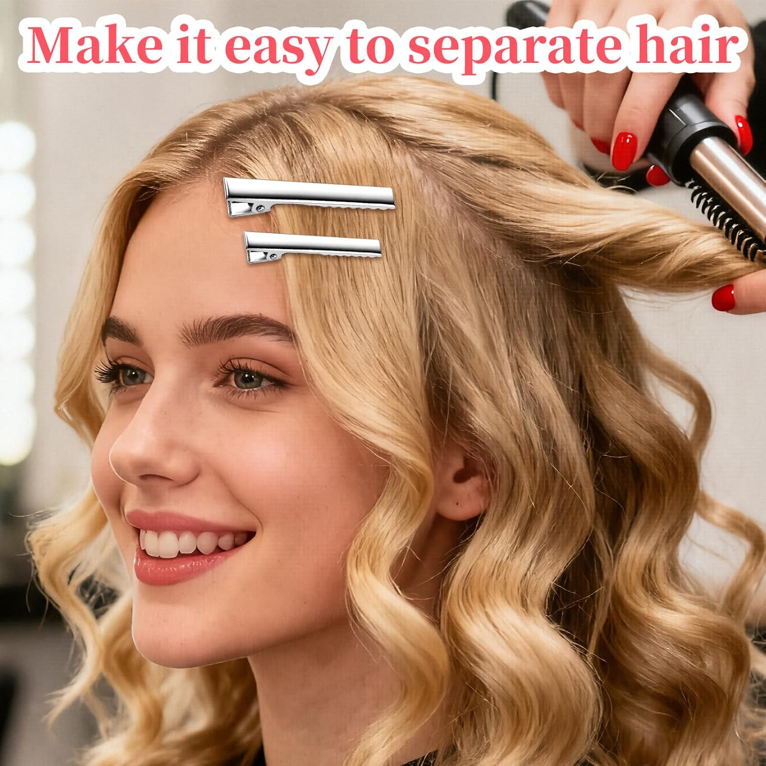 30-Pack Alligator Hair Clips - 3 Sizes 3" 2.2" 1.8" Large Metal Silver Hair Clips for Bow Making, Crafts, Salon Styling - Strong Hold Single Prong Hair Grip for Women & Girls Hairdresser