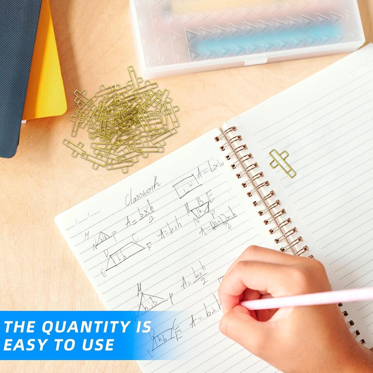 Cross Paper Clips Gold - 50 Pack Versatile Bible Study Supplies - Christian Bible Paper Clips Clamps, Also Great as Journaling Paper Clips and Bookmarks Paperclips for Office School Home Use