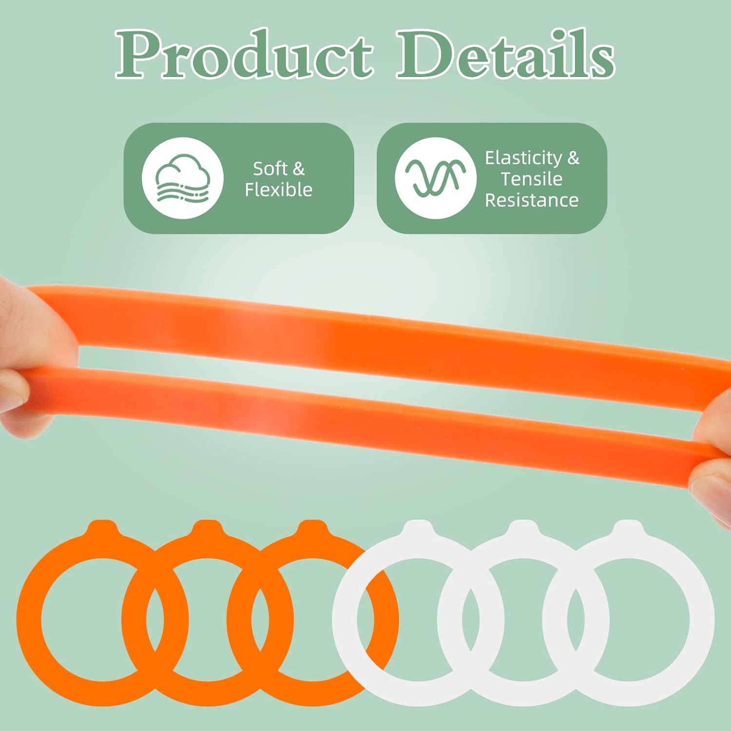 6PCS Silicone Jar Gaskets 3.75Inch Rubber Seals Rings for Glass Jars Airtight Gasket Sealing Rings for Regular Mouth Canning Jars,Leak Proof Rubber Jar Seals Fits Most Sizes Glass Mason Jar Lids
